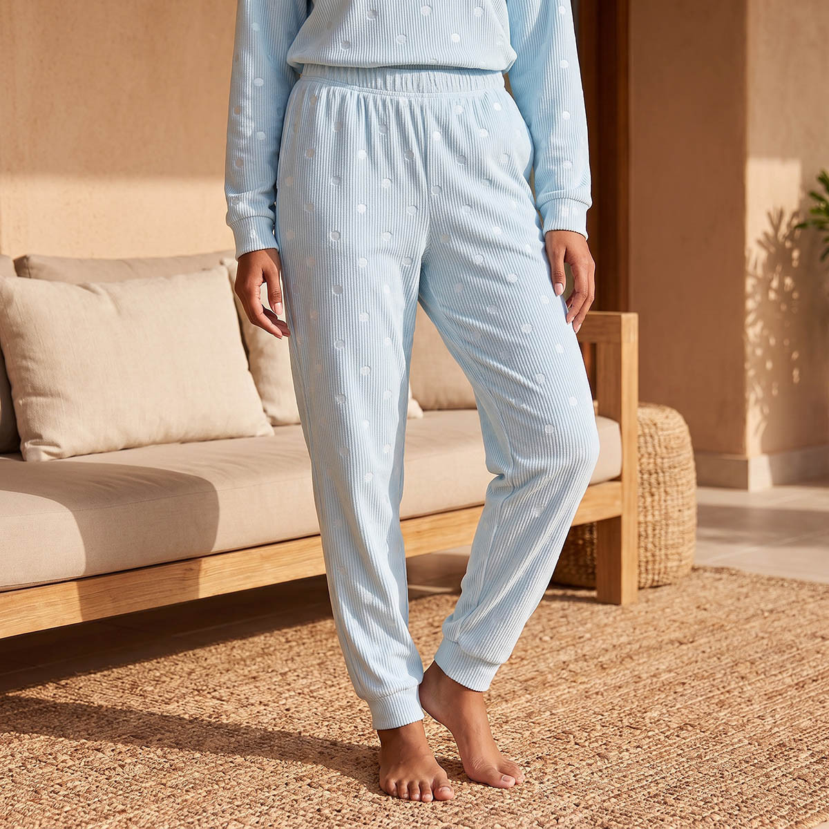 Pyjama Set Jacquard Top & Trousers-women-clothing-nightwear-pyjamas-longsets-image-5