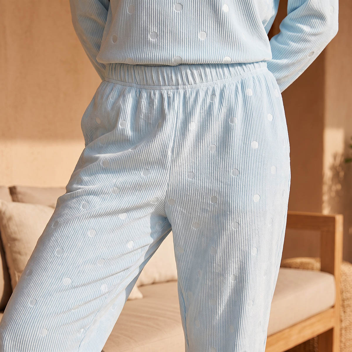 Pyjama Set Jacquard Top & Trousers-women-clothing-nightwear-pyjamas-longsets-image-7
