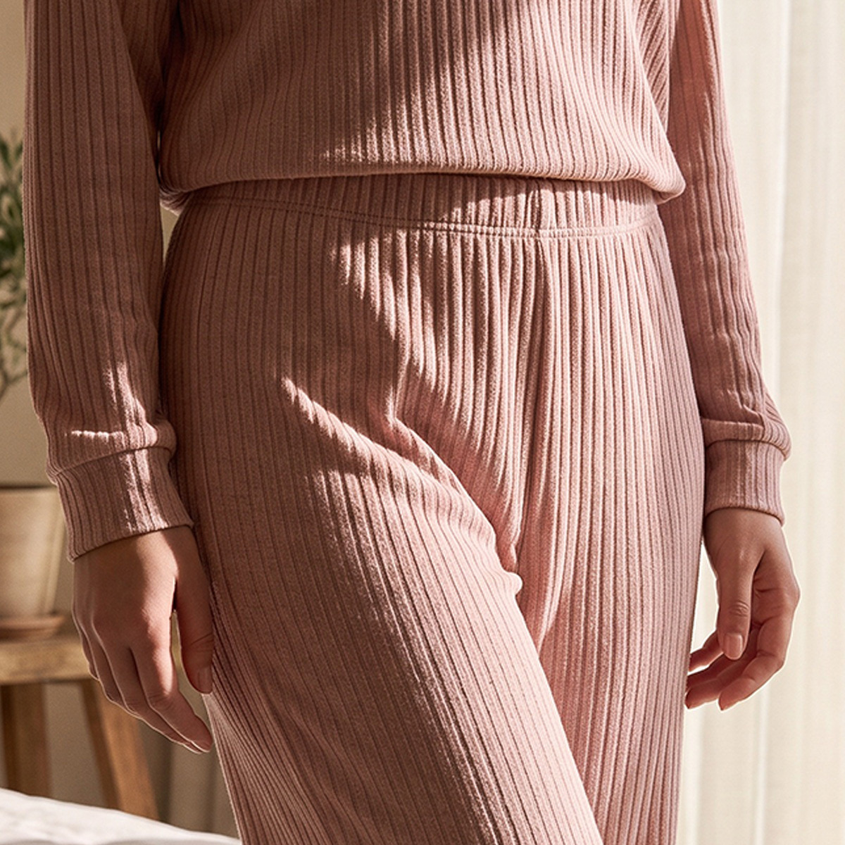 Splash Intimates Ribbed Top and Pyjama Set-women-clothing-nightwear-pyjamas-longsets-image-7