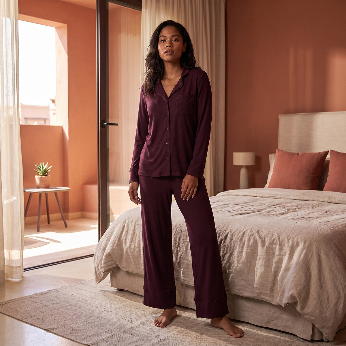 Splash Intimates Soft Touch Shirt and Pyjama Set-women-clothing-nightwear-pyjamas-longsets-image-2