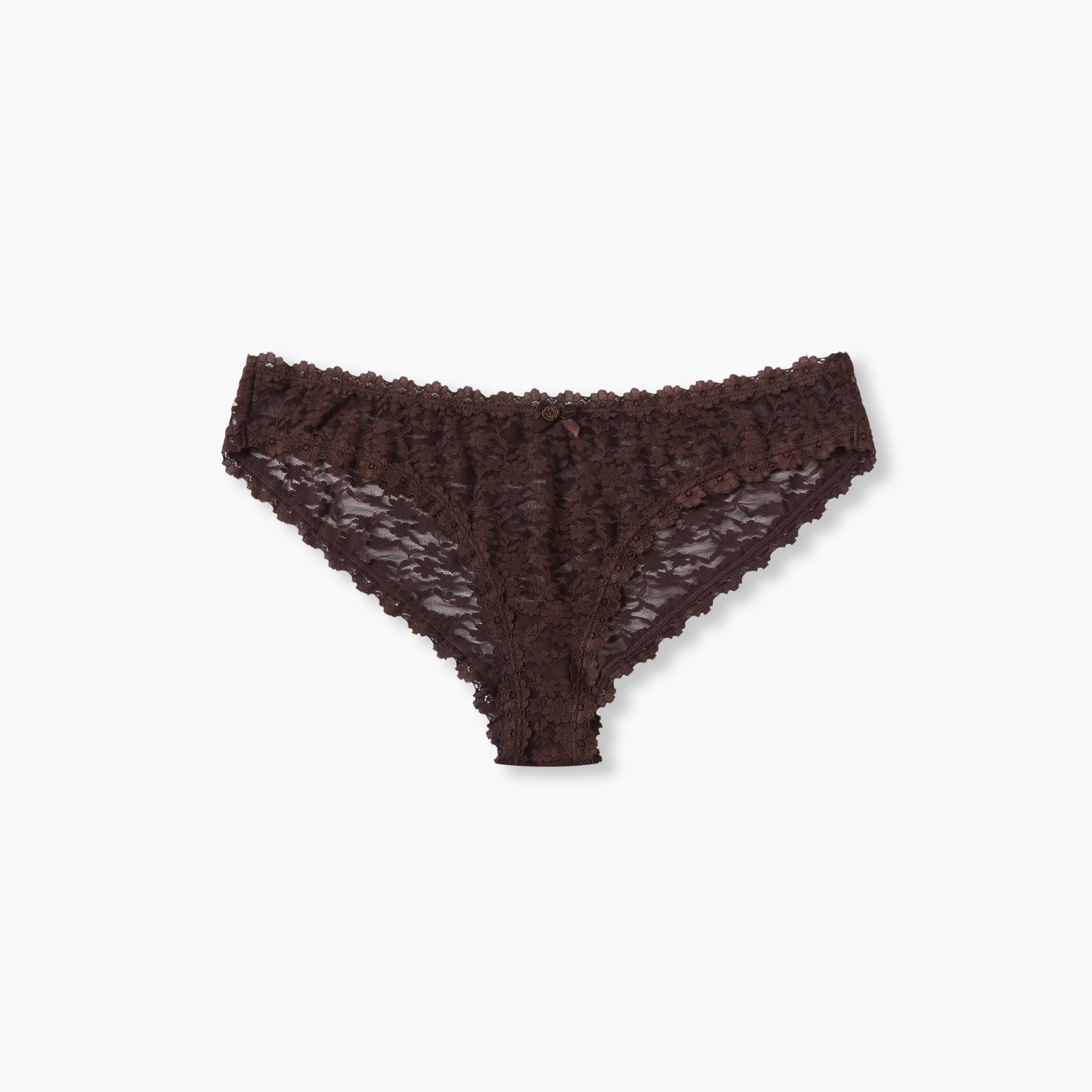 Splash Intimates Lace Trim Bikini Briefs-women-clothing-plussize-lingerie-panties-image-1