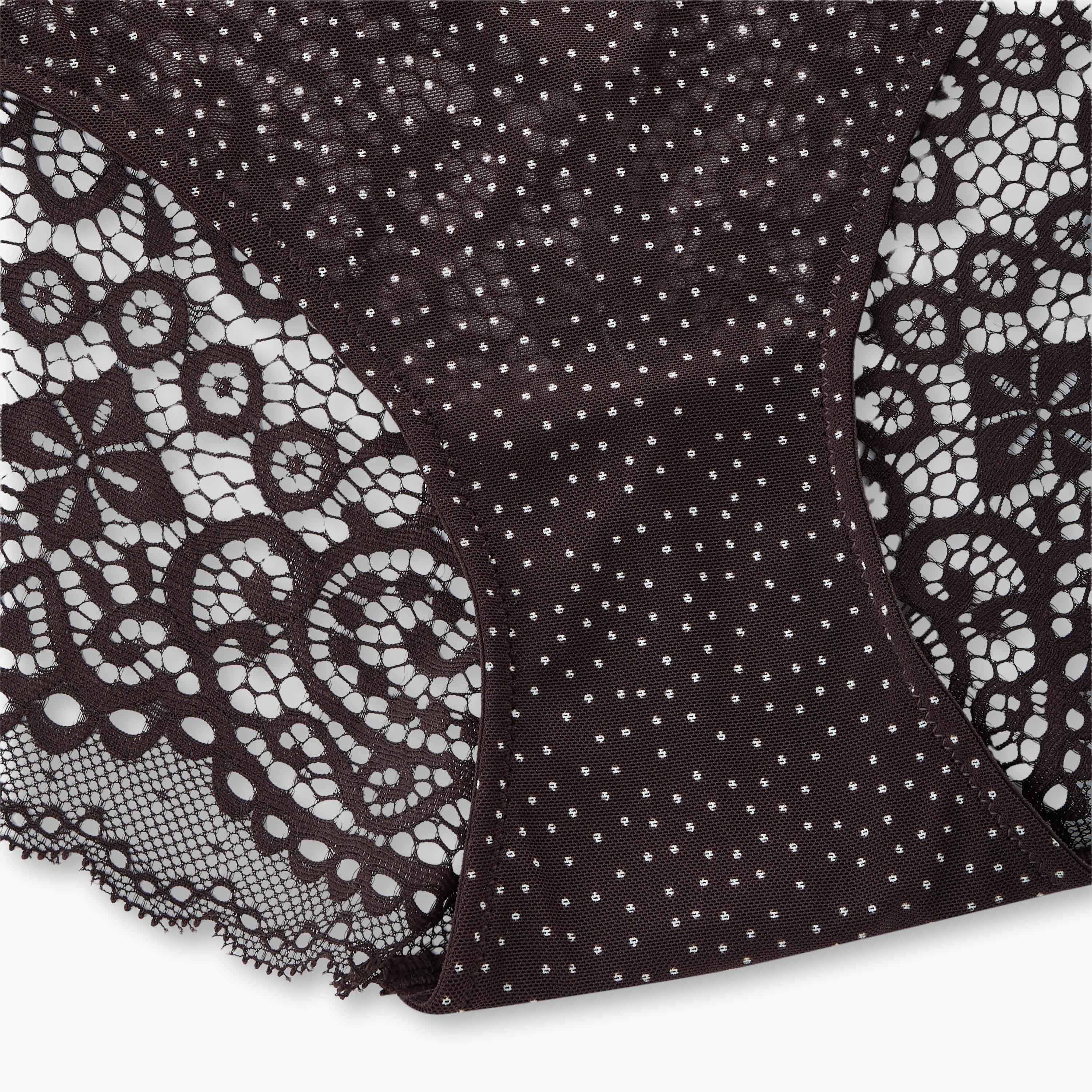 سروال داخلي كامل دانتيل من سبلاش إنتيميتس-women-clothing-plussize-lingerie-panties-image-4