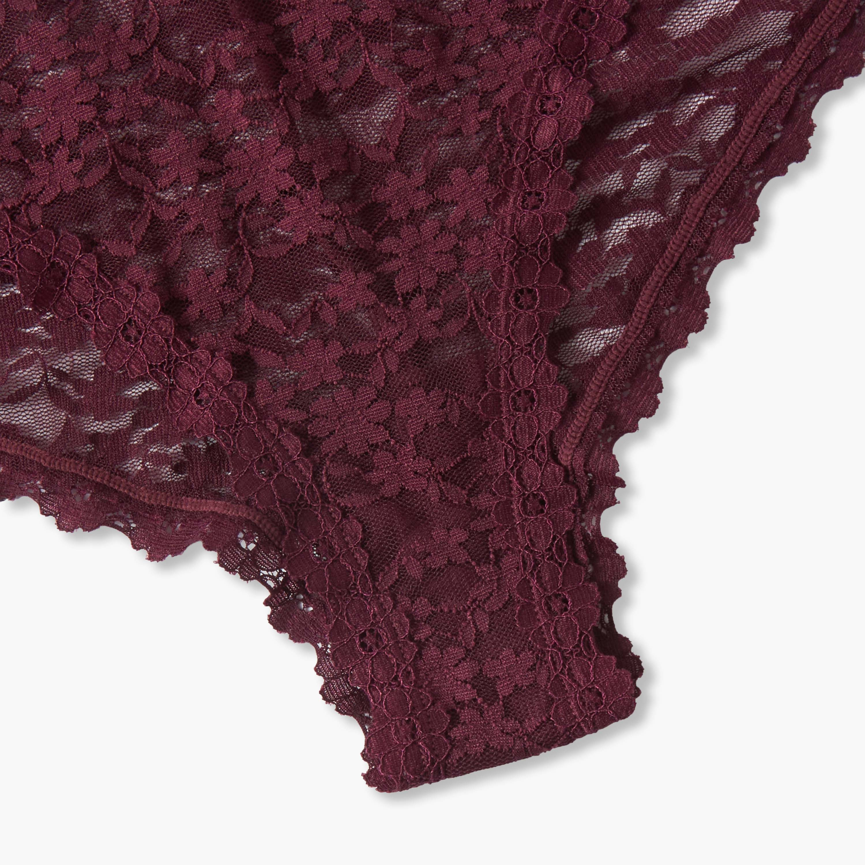 Splash Intimates Lace Trim Bikini Briefs-women-clothing-plussize-lingerie-panties-image-4