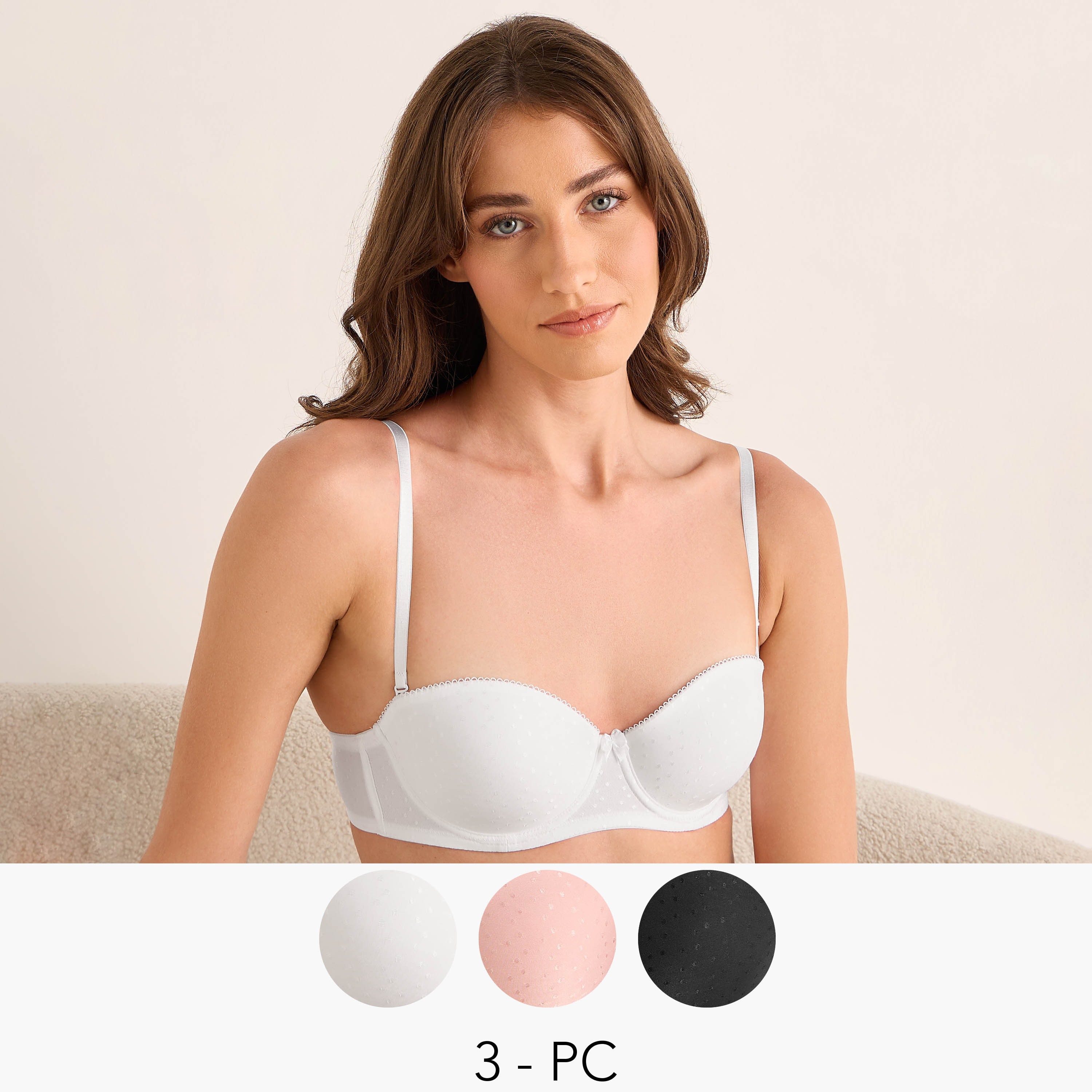 طقم حمالات صدر بالكونيت بسلك 3 قطع من سبلاش انتيميتس-women-clothing-lingerie-bras-image-1