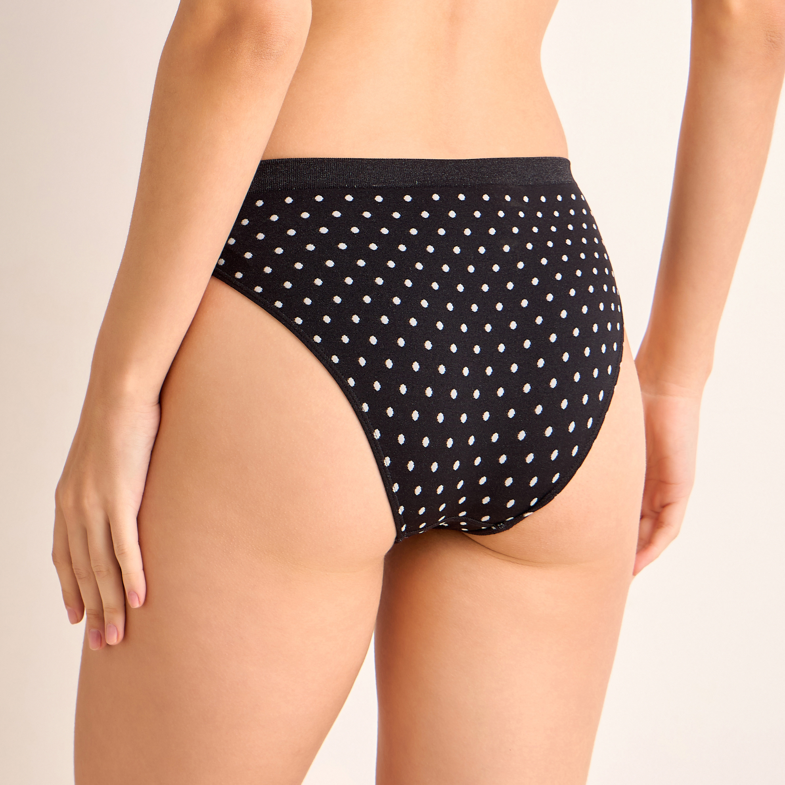 سروال داخلي بيكيني بطبعات نقاط البولكا من سبلاش إنتيميتس-women-clothing-lingerie-panties-image-2