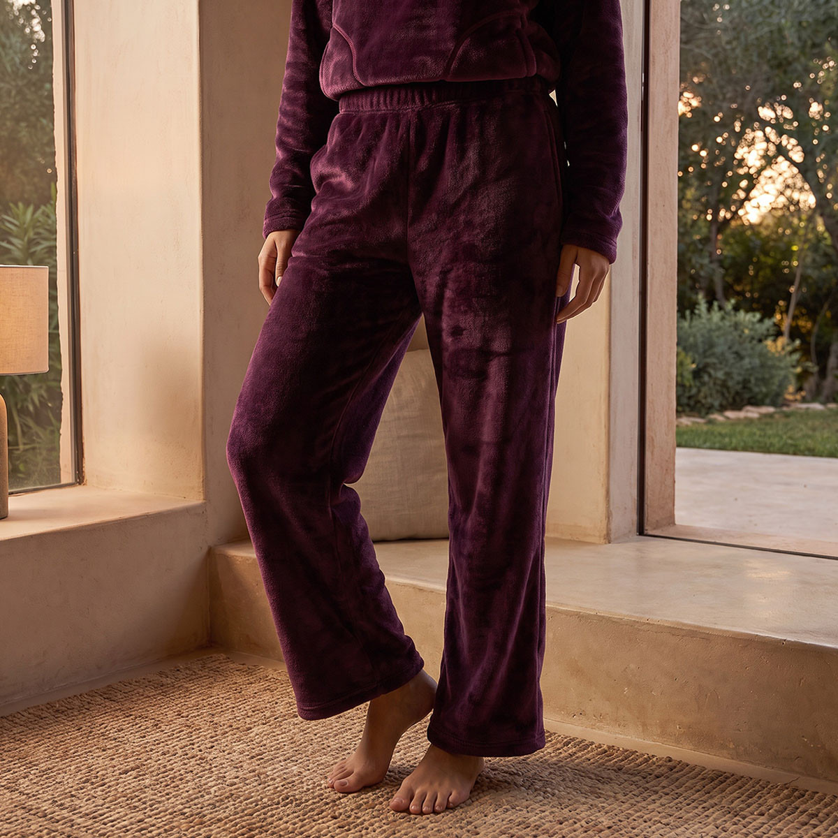 طقم بنطلون بيجاما وبلوزة برقبة عالية من سبلاش إنتيميتس-women-clothing-nightwear-pyjamas-longsets-image-5