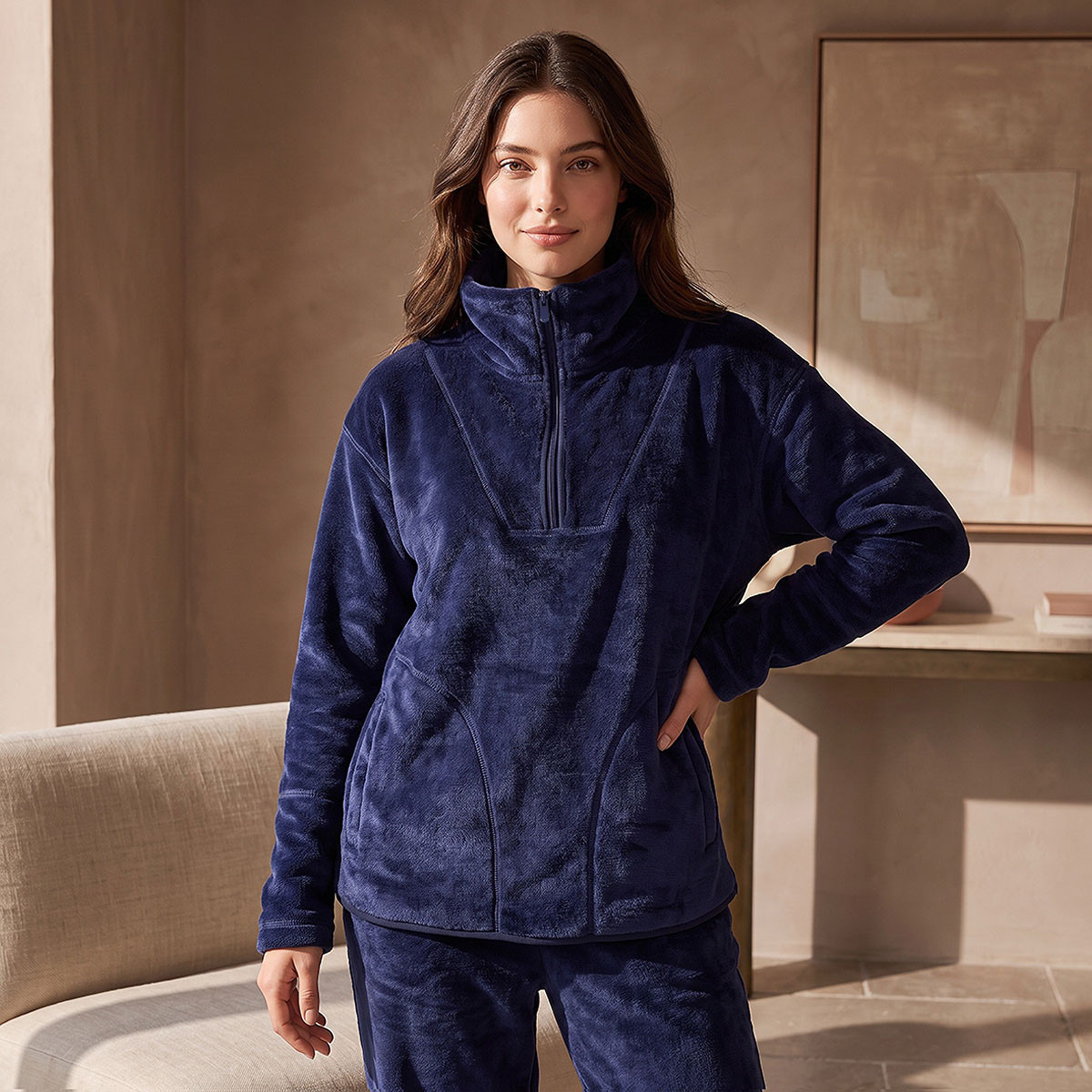 Splash Intimates Soft Touch Top and Pyjamas Set-women-winterwear-nightwear-image-4