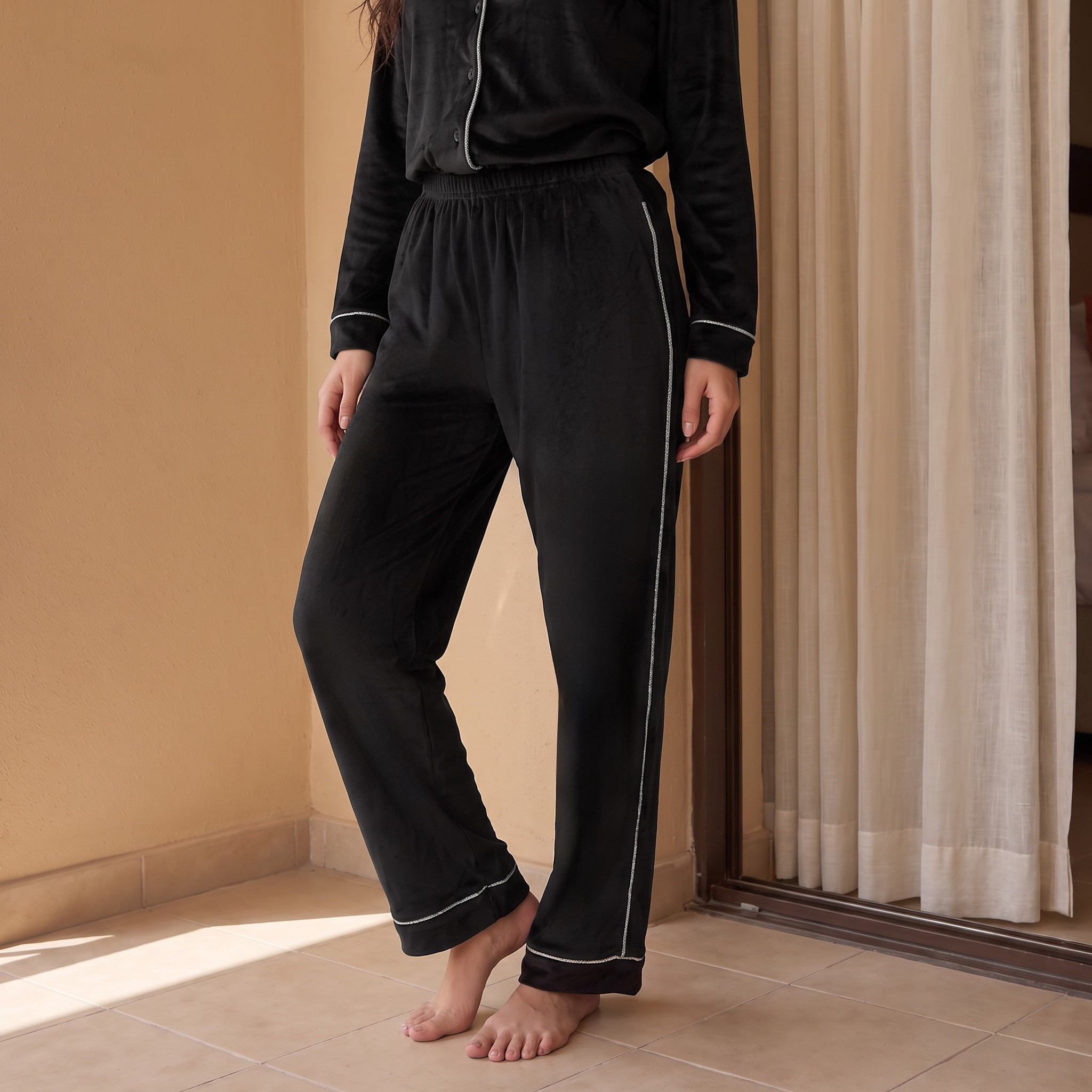 Splash Intimates Soft Touch Shirt and Pyjama Set-women-winterwear-nightwear-image-5