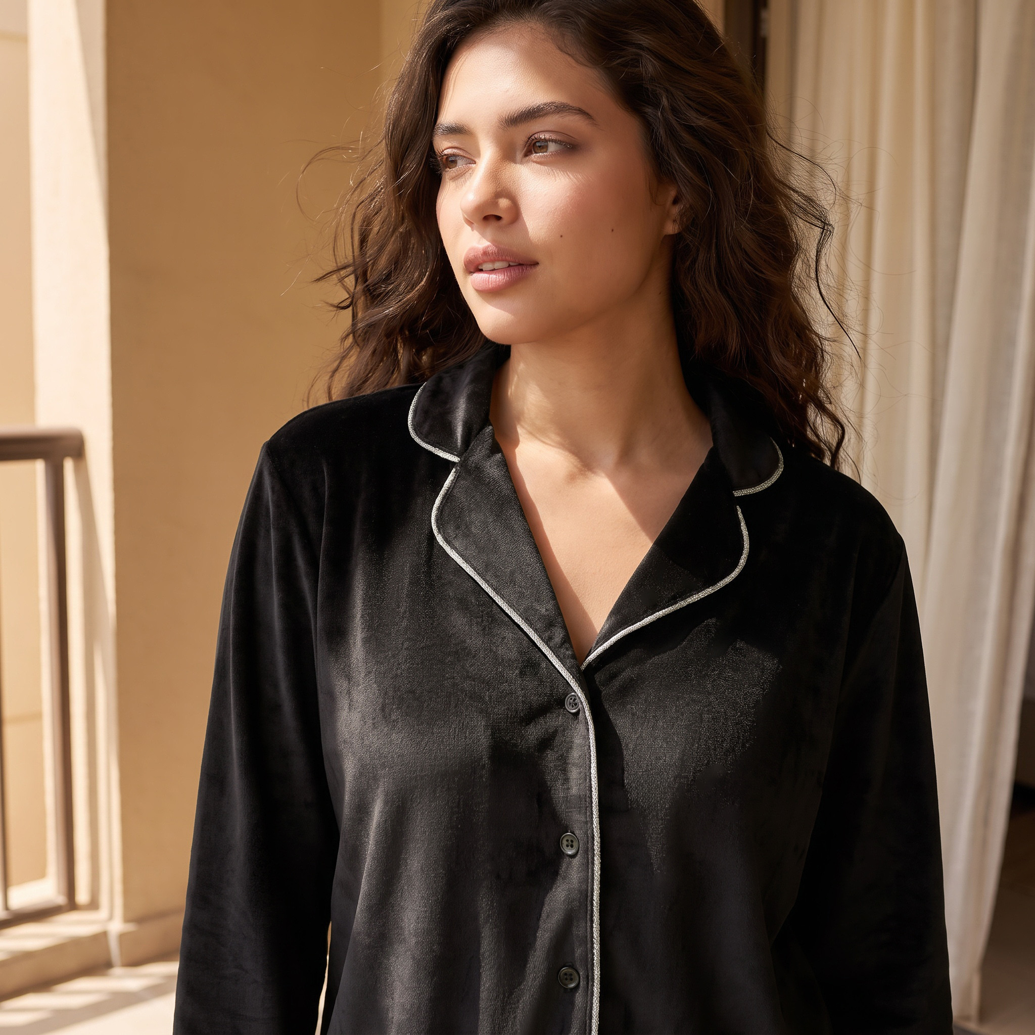 Splash Intimates Soft Touch Shirt and Pyjama Set-women-winterwear-nightwear-image-6