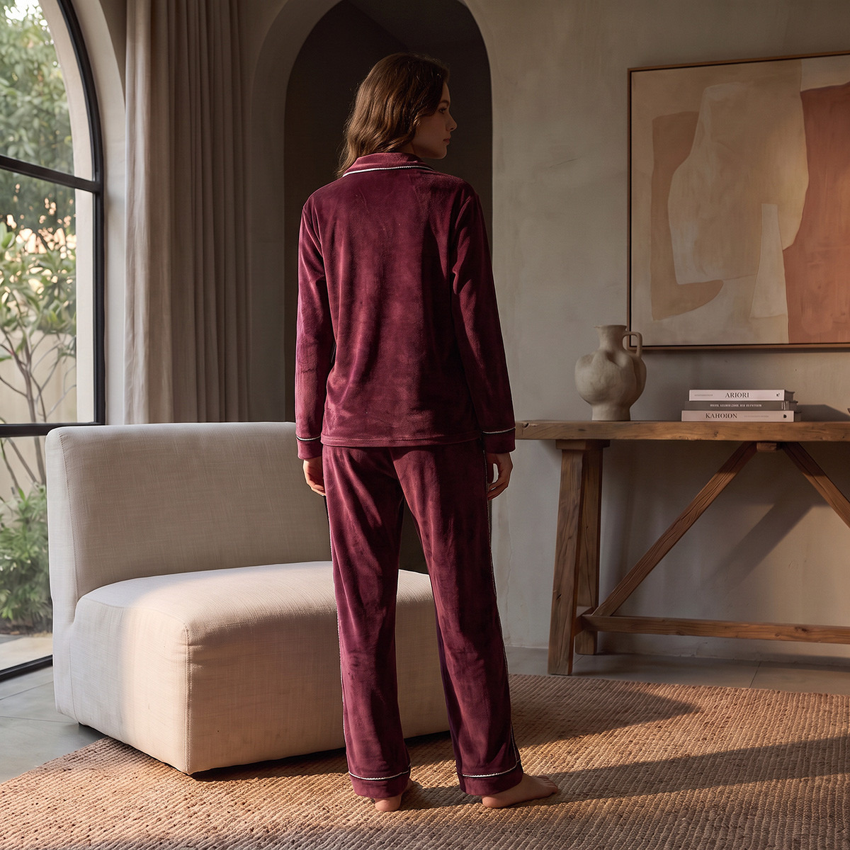 Splash Intimates Soft Touch Shirt and Pyjama Set-women-winterwear-nightwear-image-3