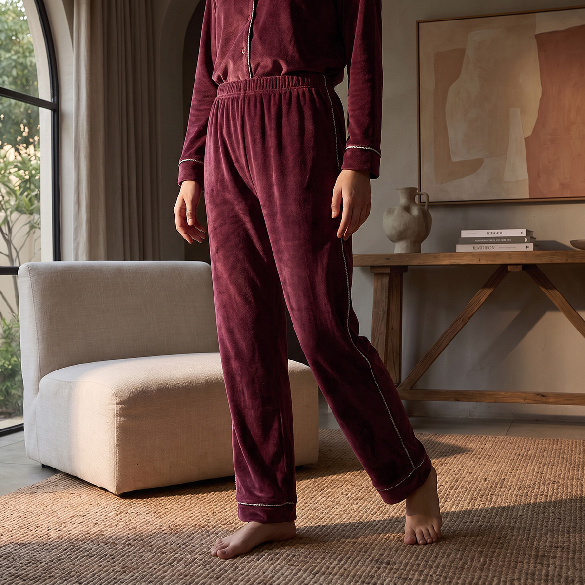 Splash Intimates Soft Touch Shirt and Pyjama Set-women-winterwear-nightwear-image-5