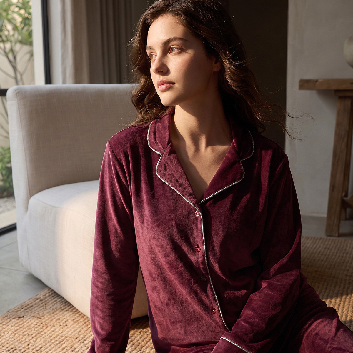 Splash Intimates Soft Touch Shirt and Pyjama Set-women-winterwear-nightwear-image-6
