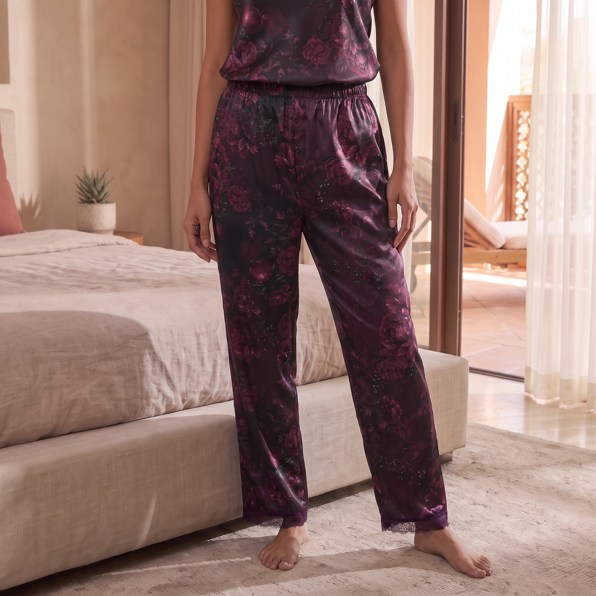 Pack of 3 Splash Intimates Floral Print Camisole and Pyjama Set-women-clothing-nightwear-pyjamas-longsets-image-5