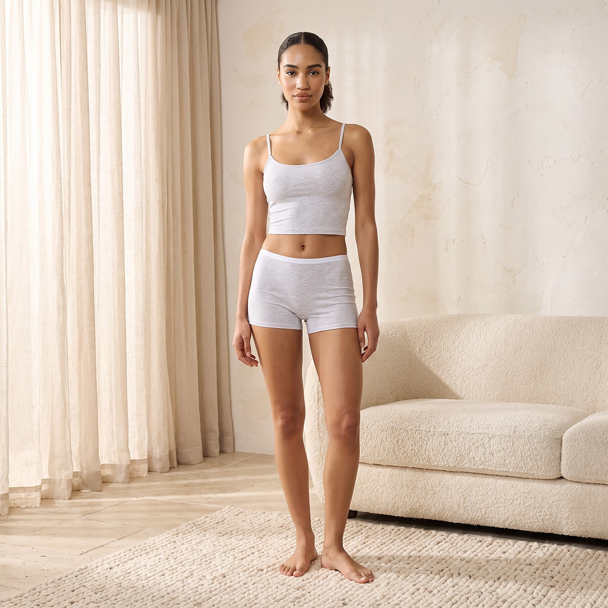 Pack of 5 Splash Intimates Elastic Waist Boyshort Briefs-women-clothing-lingerie-panties-image-2