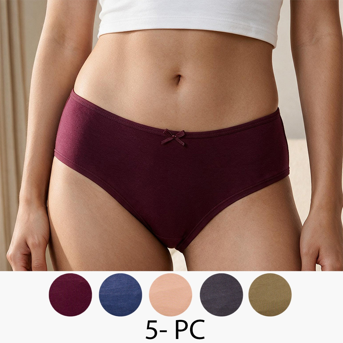 Pack of 5 Hipster Briefs-women-clothing-lingerie-panties-image-1