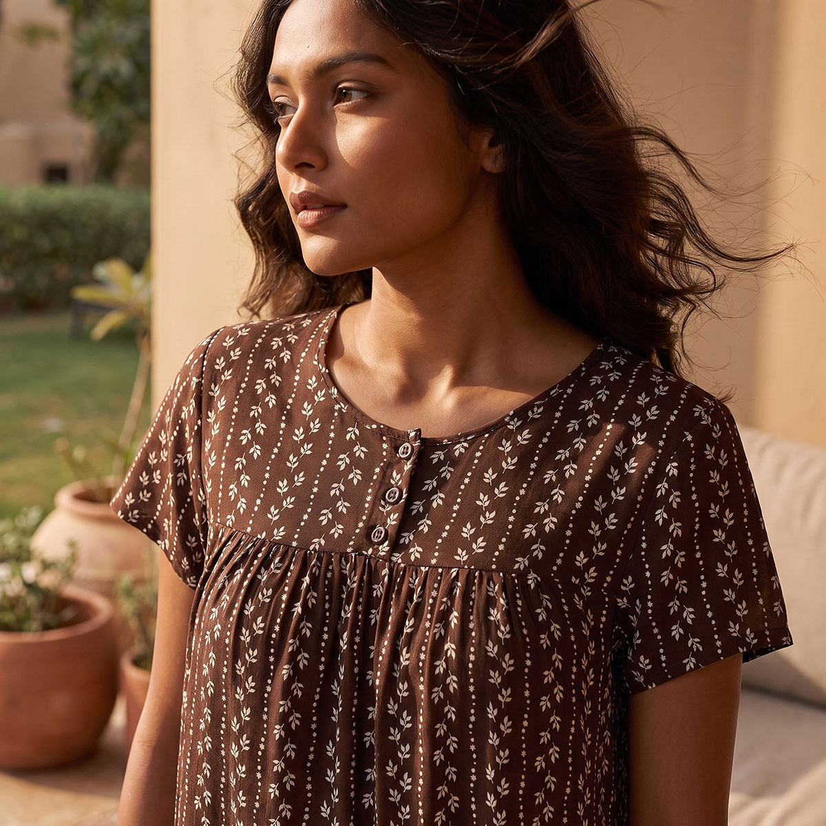 Splash Intimates Viscose Floral Print Night Dress-women-clothing-nightwear-nighties-image-10