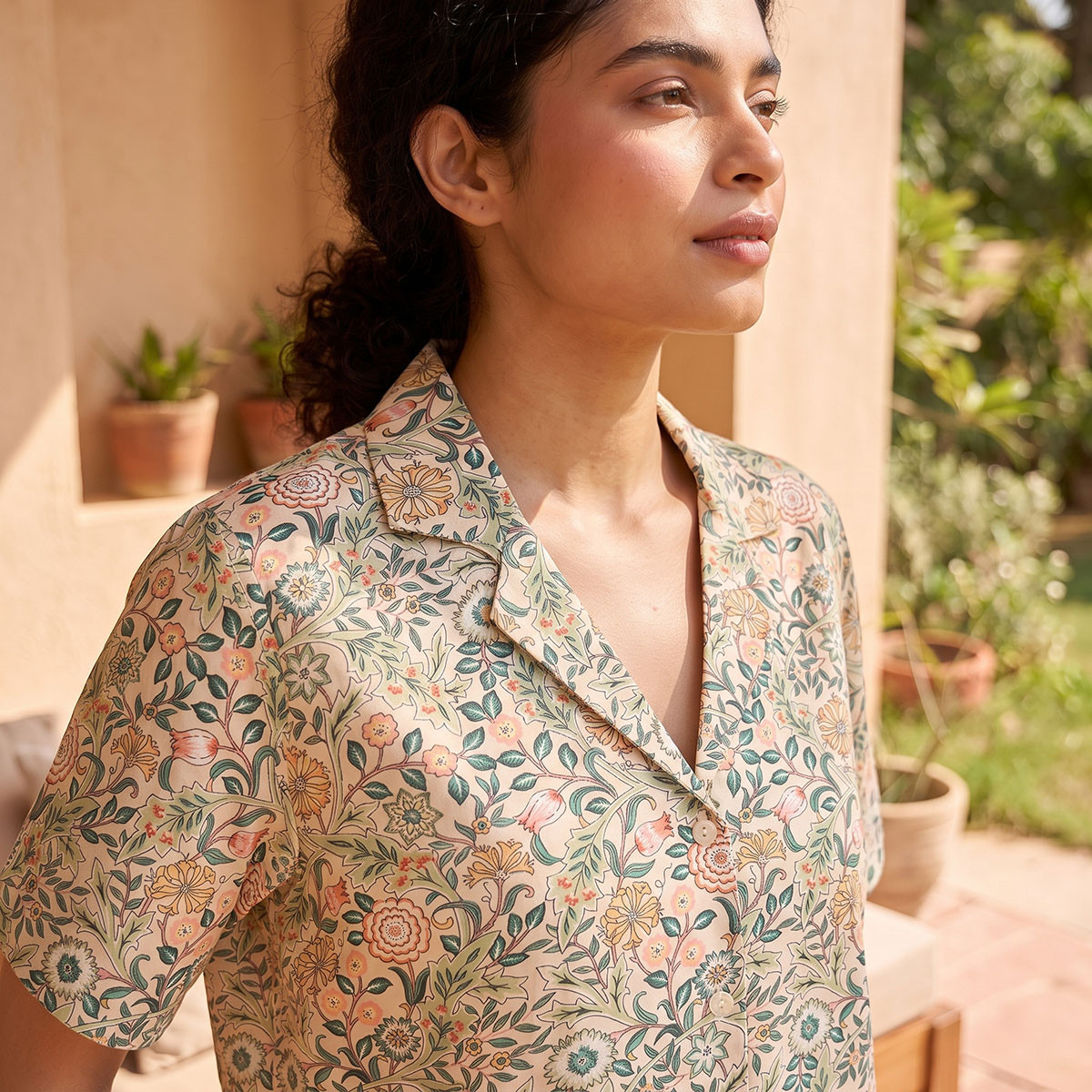 Splash Intimates Floral Print Shirt and Pyjama Set with Eye Mask-women-clothing-nightwear-pyjamas-longsets-image-6