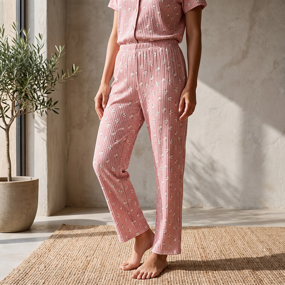 Splash Intimates Floral Print Shirt and Pyjama Set-women-clothing-nightwear-pyjamas-longsets-image-5