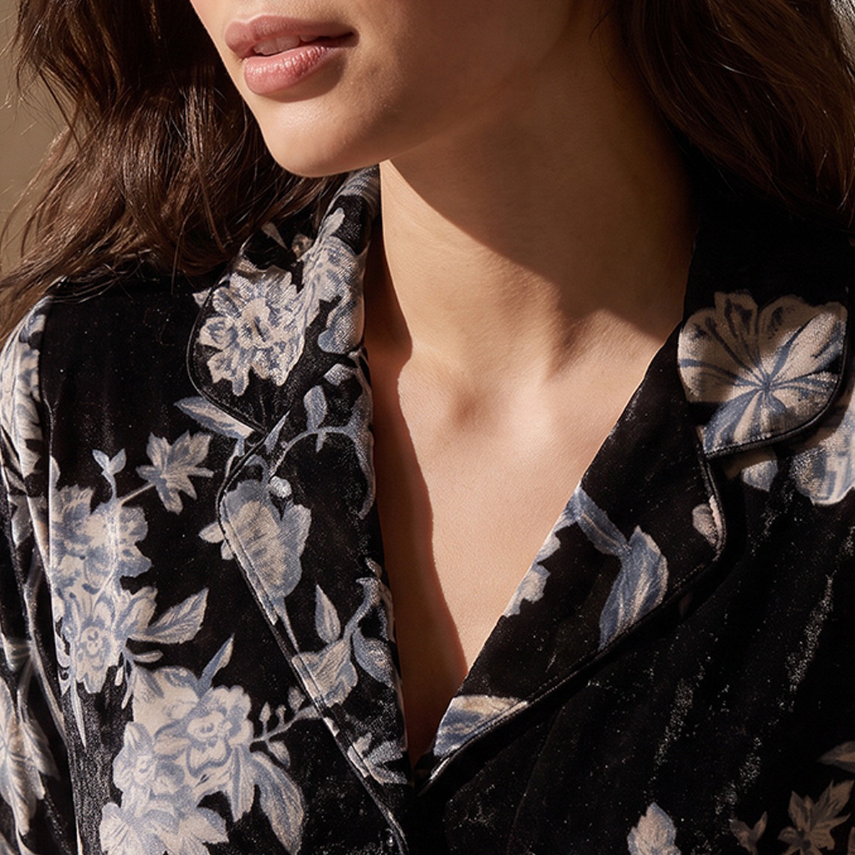 Splash Intimates Floral Print Shirt and Pyjama Set-women-winterwear-nightwear-image-6