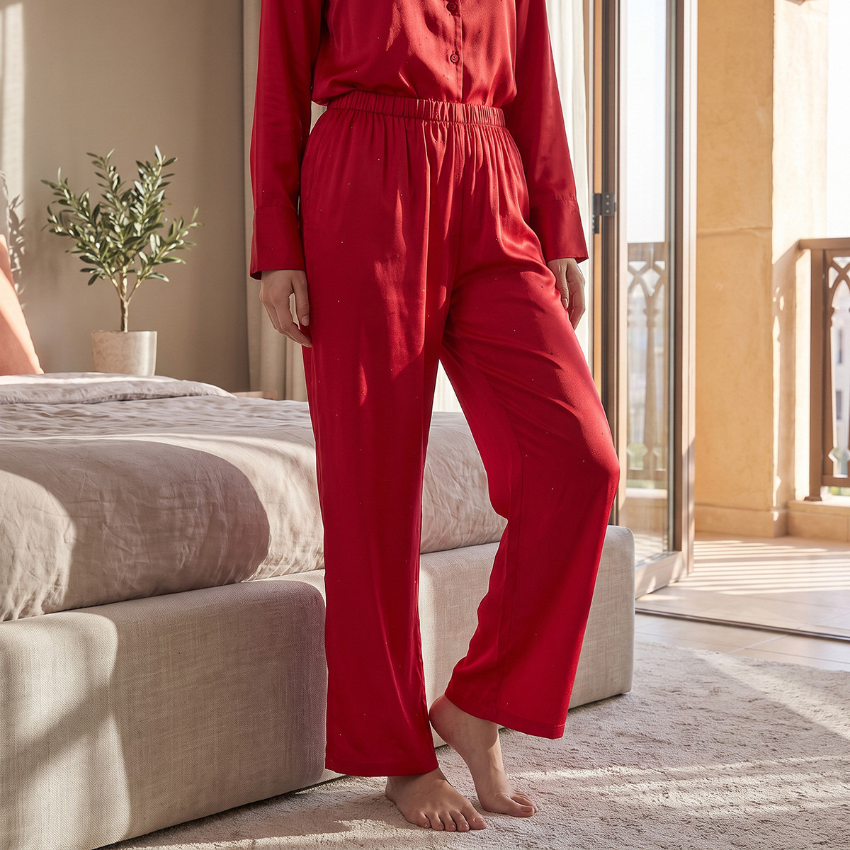 Splash Intimates Embellished Shirt and Pyjama Set-women-clothing-nightwear-pyjamas-longsets-image-5