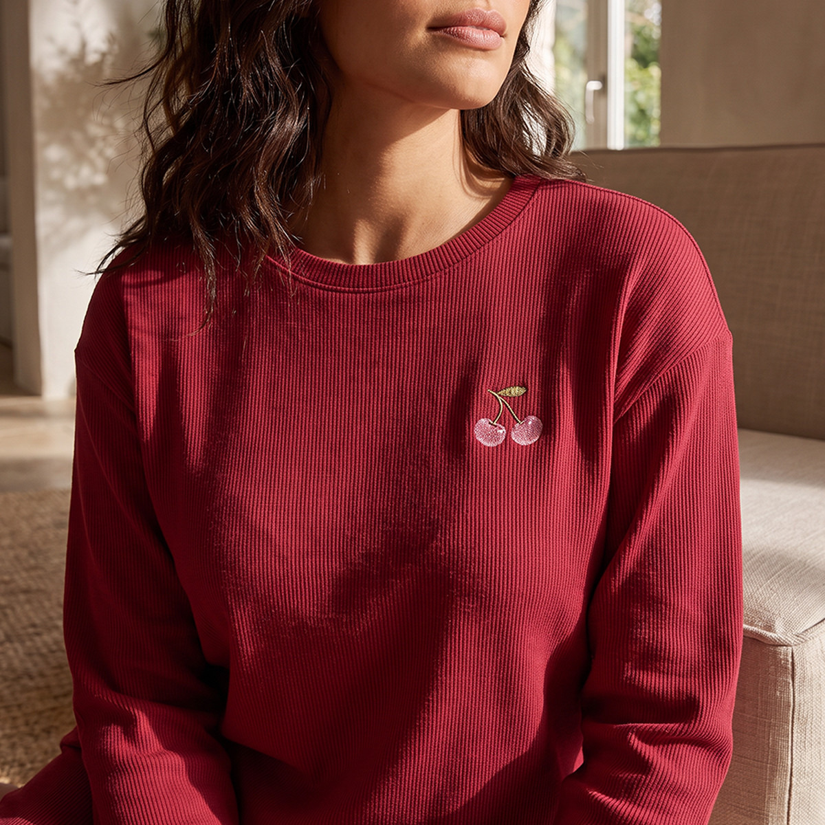 Splash Intimates Waffle Textured T-shirt and Pyjama Set-women-clothing-nightwear-pyjamas-longsets-image-6