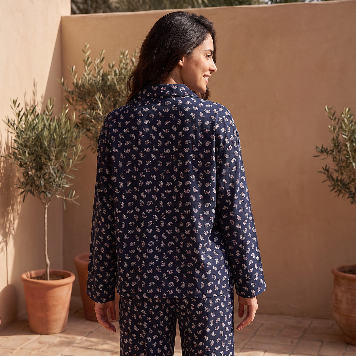 Splash Intimates Viscose Paisley Print Shirt and Pyjama Set-women-clothing-nightwear-pyjamas-longsets-image-4