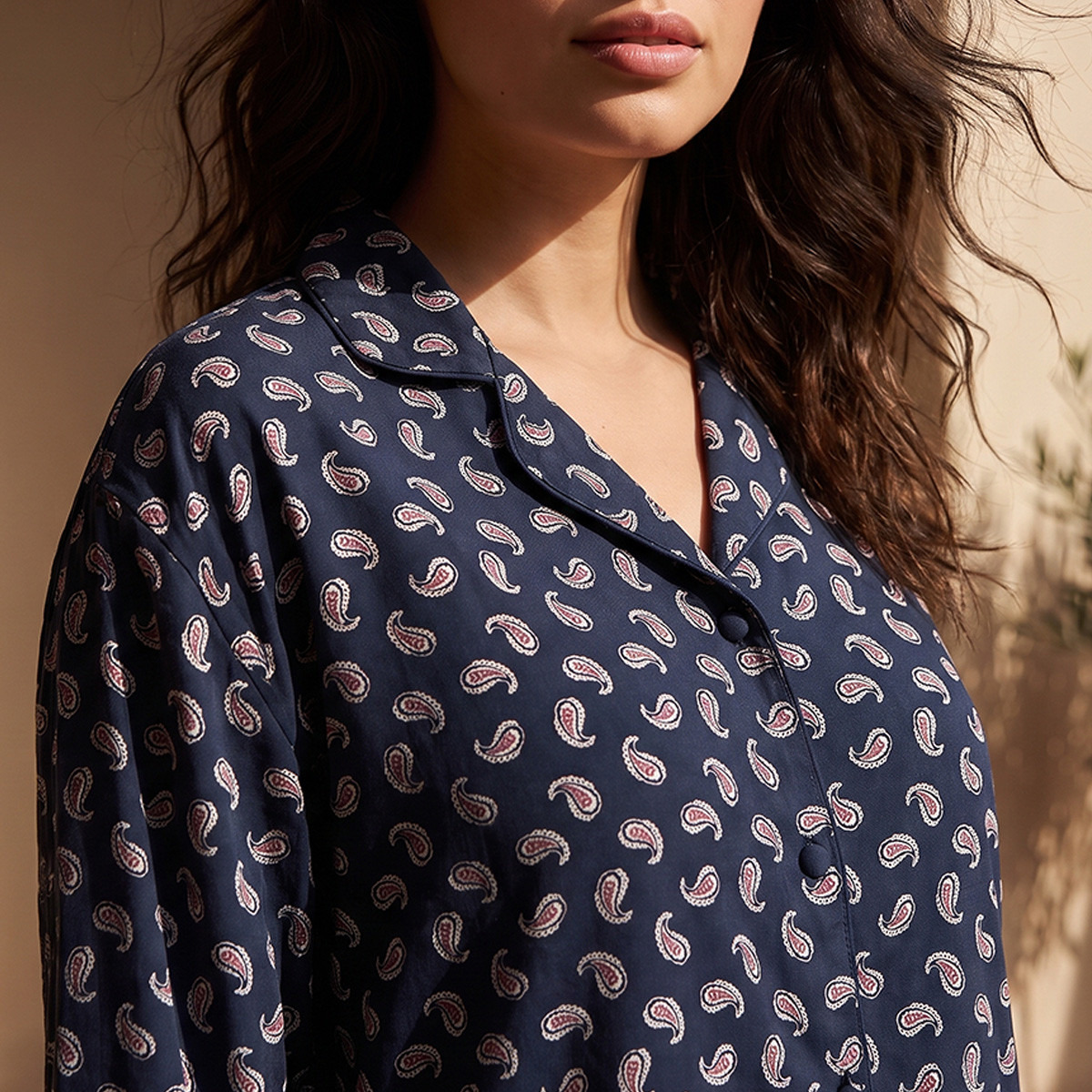 Splash Intimates Viscose Paisley Print Shirt and Pyjama Set-women-clothing-nightwear-pyjamas-longsets-image-5