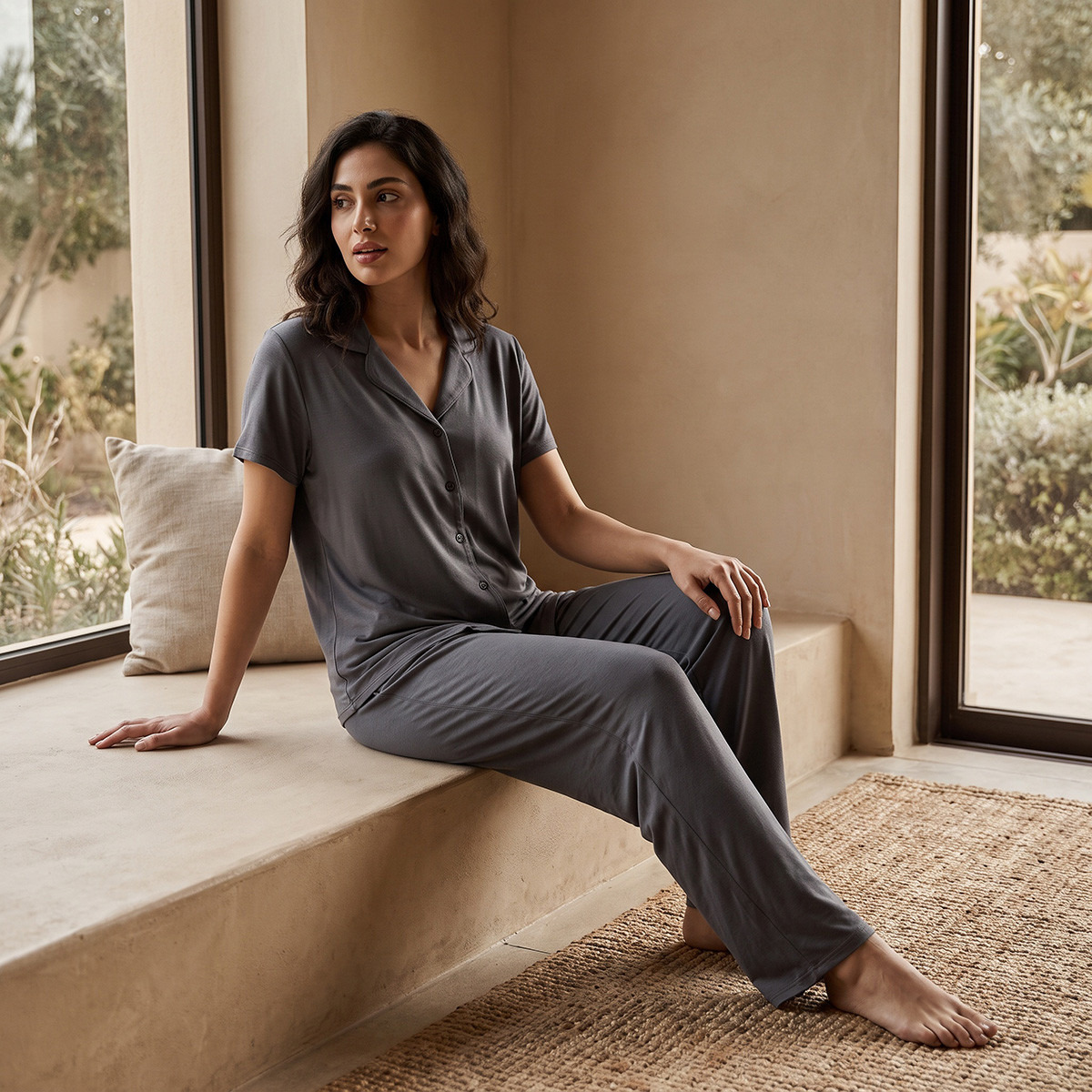 طقم بيجاما وقميص من سبلاش-women-clothing-nightwear-pyjamas-longsets-image-1