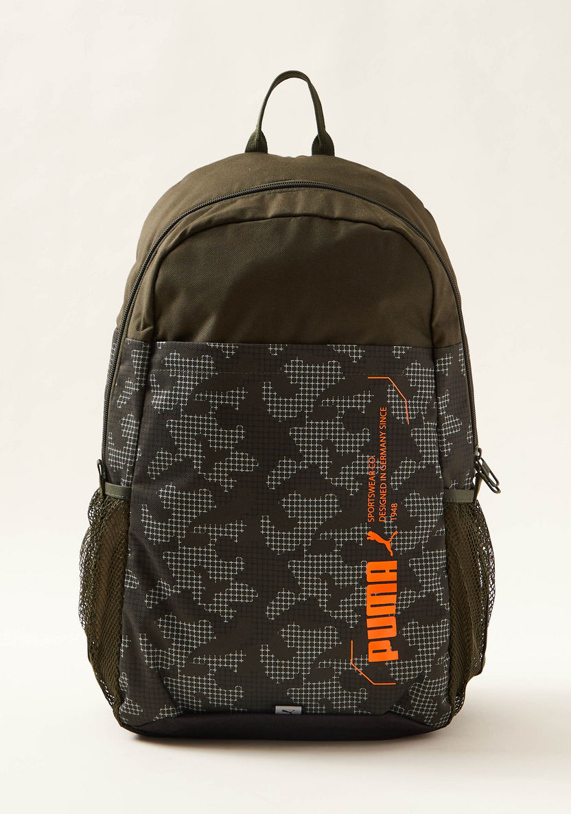 PUMA Printed Backpack with Adjustable Shoulder Straps and Zip Closure-Boys%27 Sports Bags and Backpacks-image-0