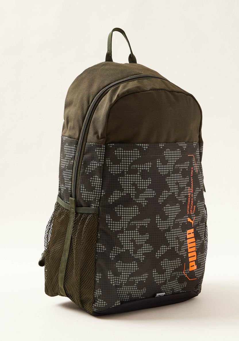 PUMA Printed Backpack with Adjustable Shoulder Straps and Zip Closure-Boys%27 Sports Bags and Backpacks-image-1