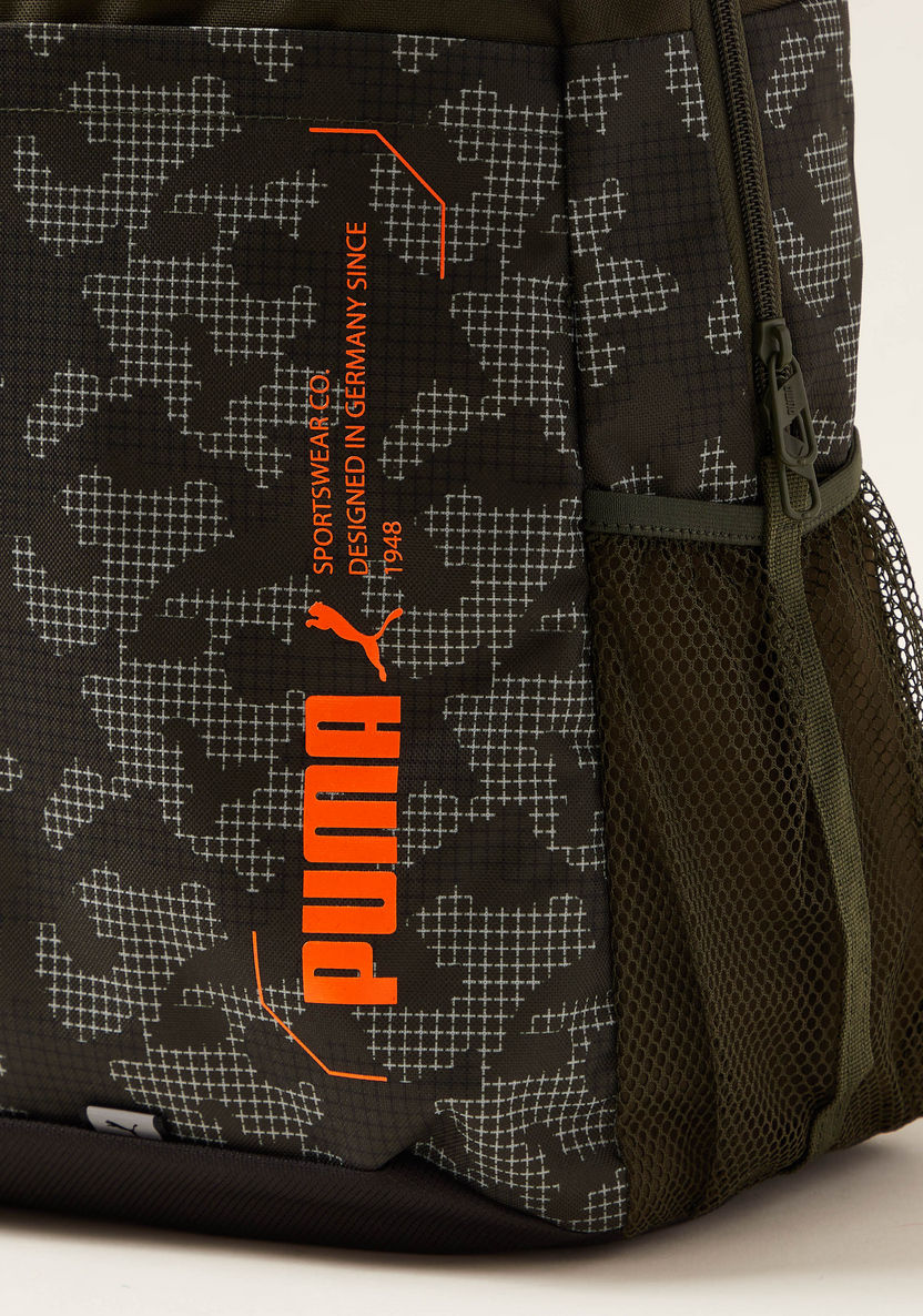 PUMA Printed Backpack with Adjustable Shoulder Straps and Zip Closure-Boys%27 Sports Bags and Backpacks-image-3