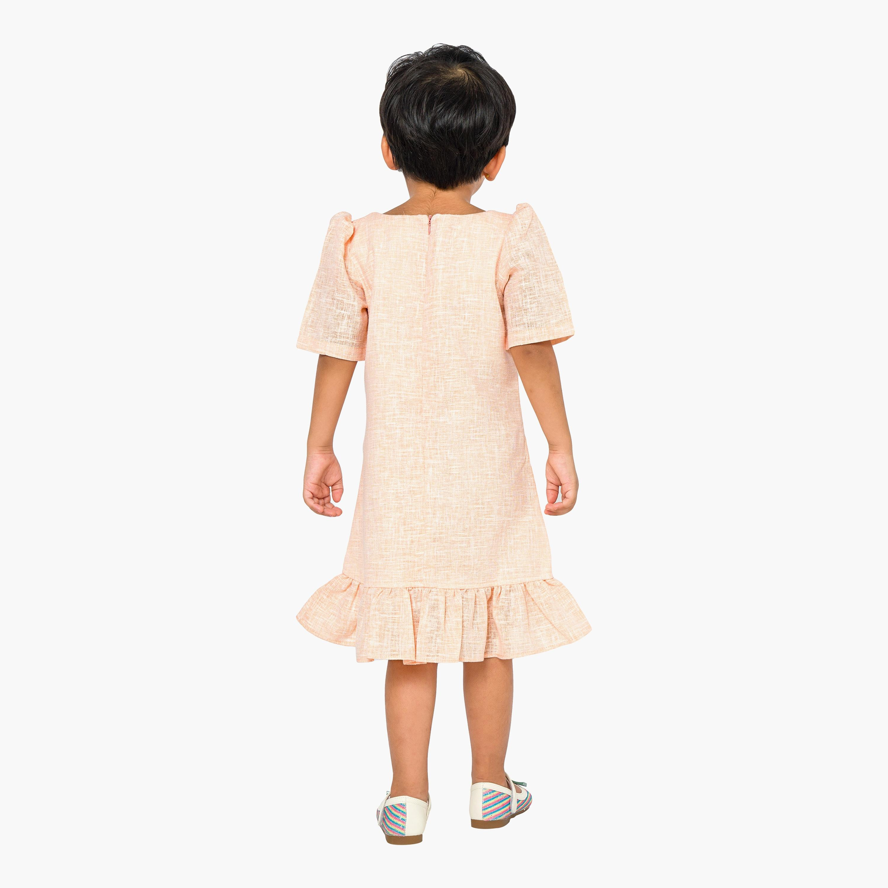 فستان مطرز بأكمام قصيرة من بيبيكلو-girls-clothing-dressesandjumpsuits-image-2