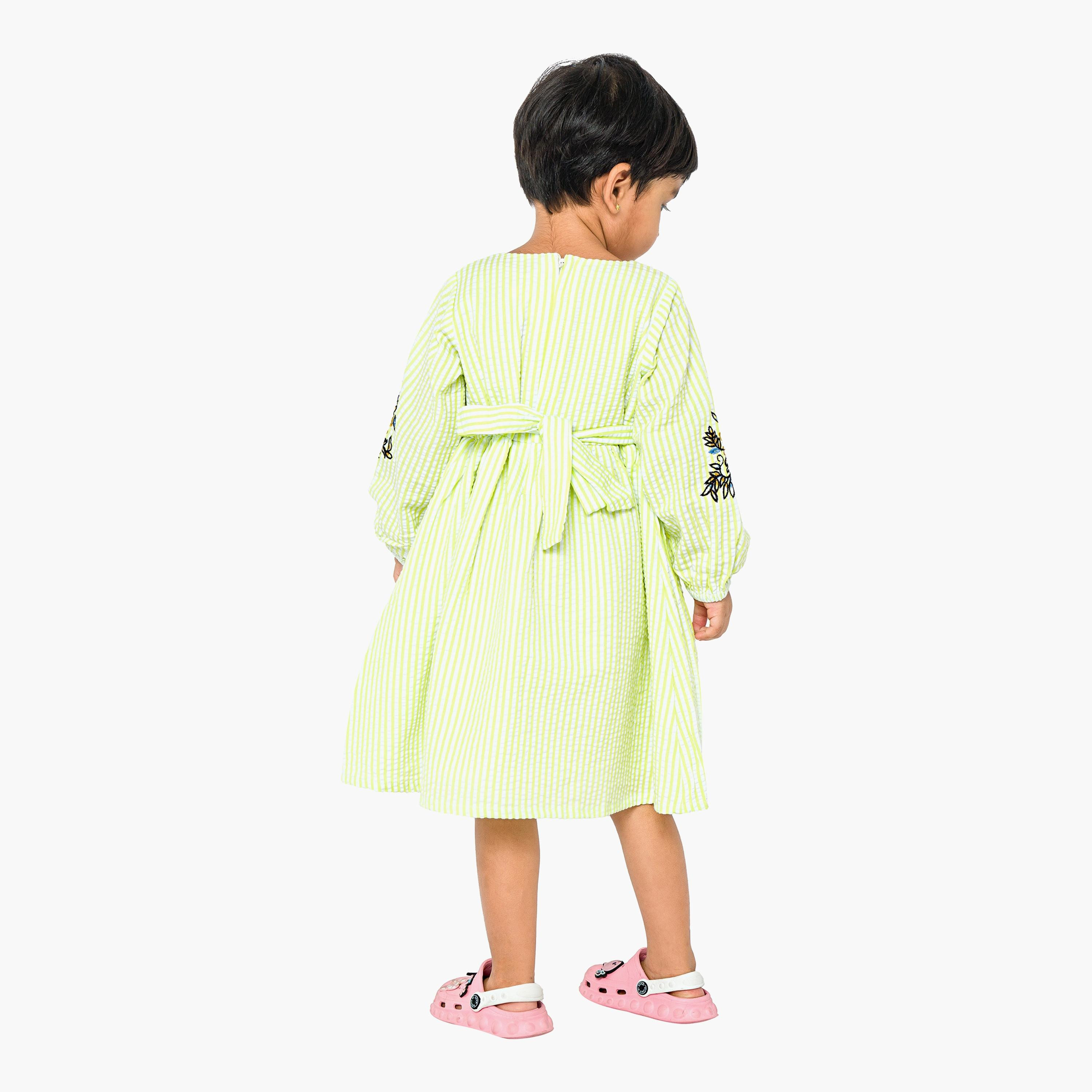 فستان مطرز بأكمام طويلة من بيبيكلو-girls-clothing-dressesandjumpsuits-image-2