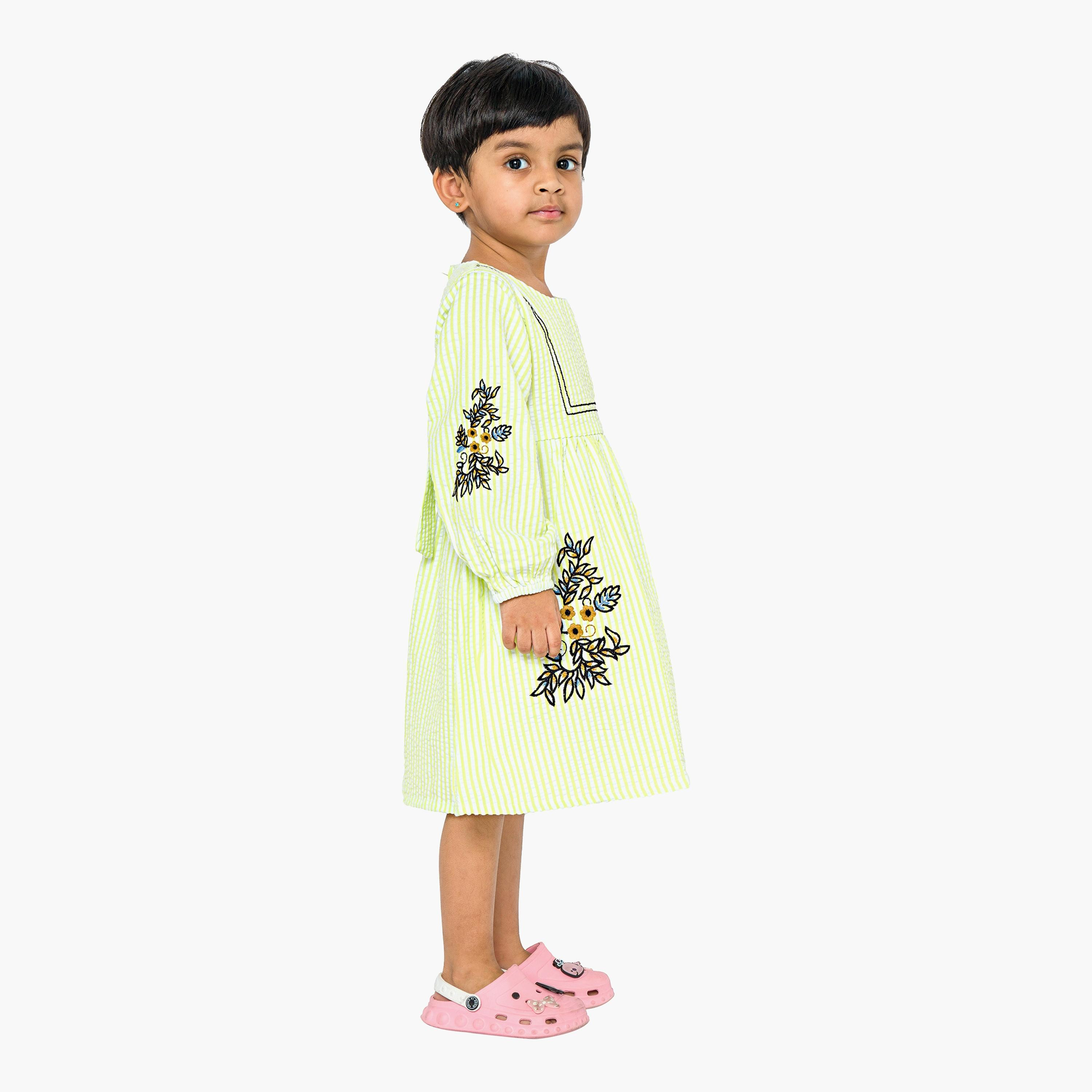 فستان مطرز بأكمام طويلة من بيبيكلو-girls-clothing-dressesandjumpsuits-image-4