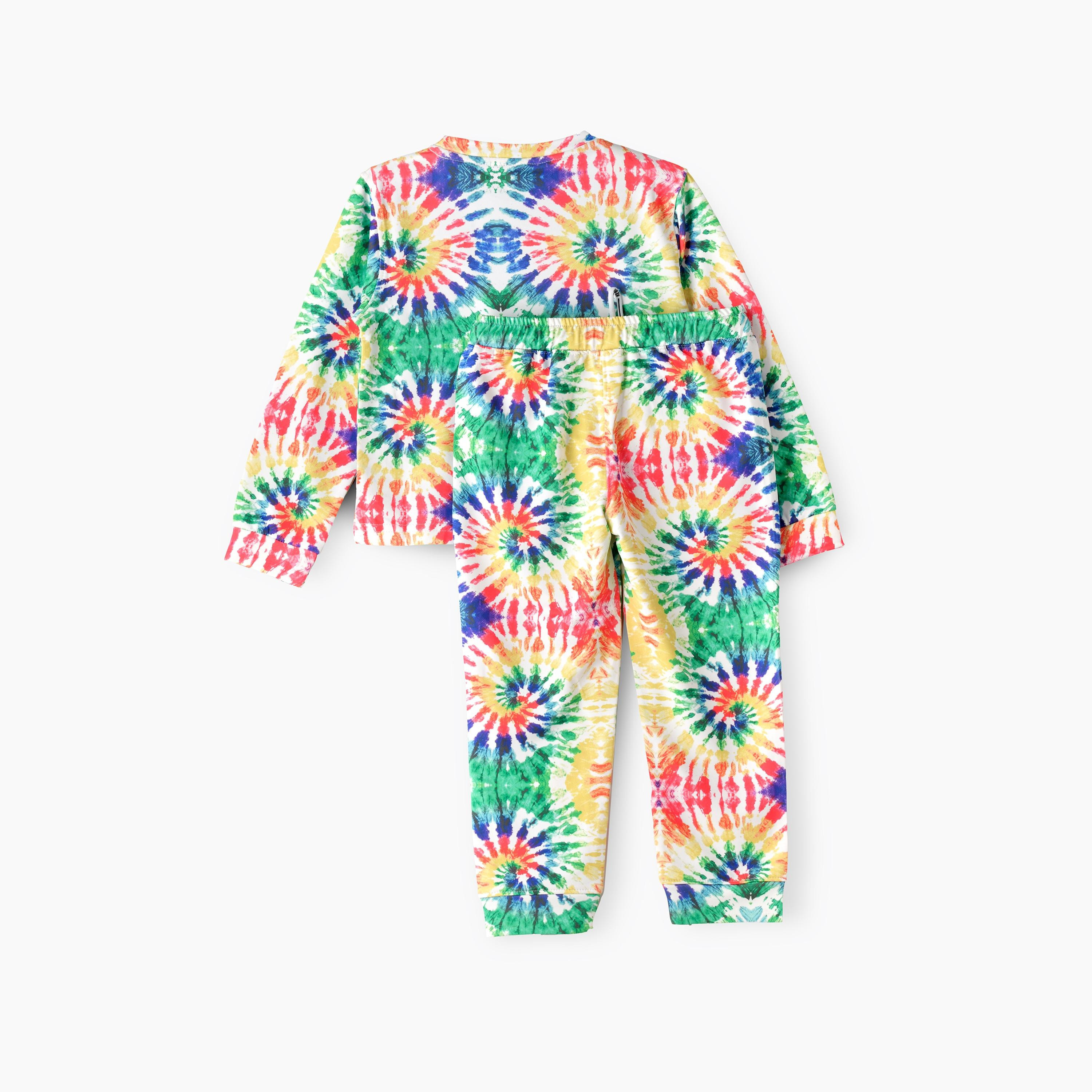 تي شيرت مطبوع بأكمام طويلة قطعتين مع بيجامة من بيبيكلو-girls-clothing-setsandcoords-image-2