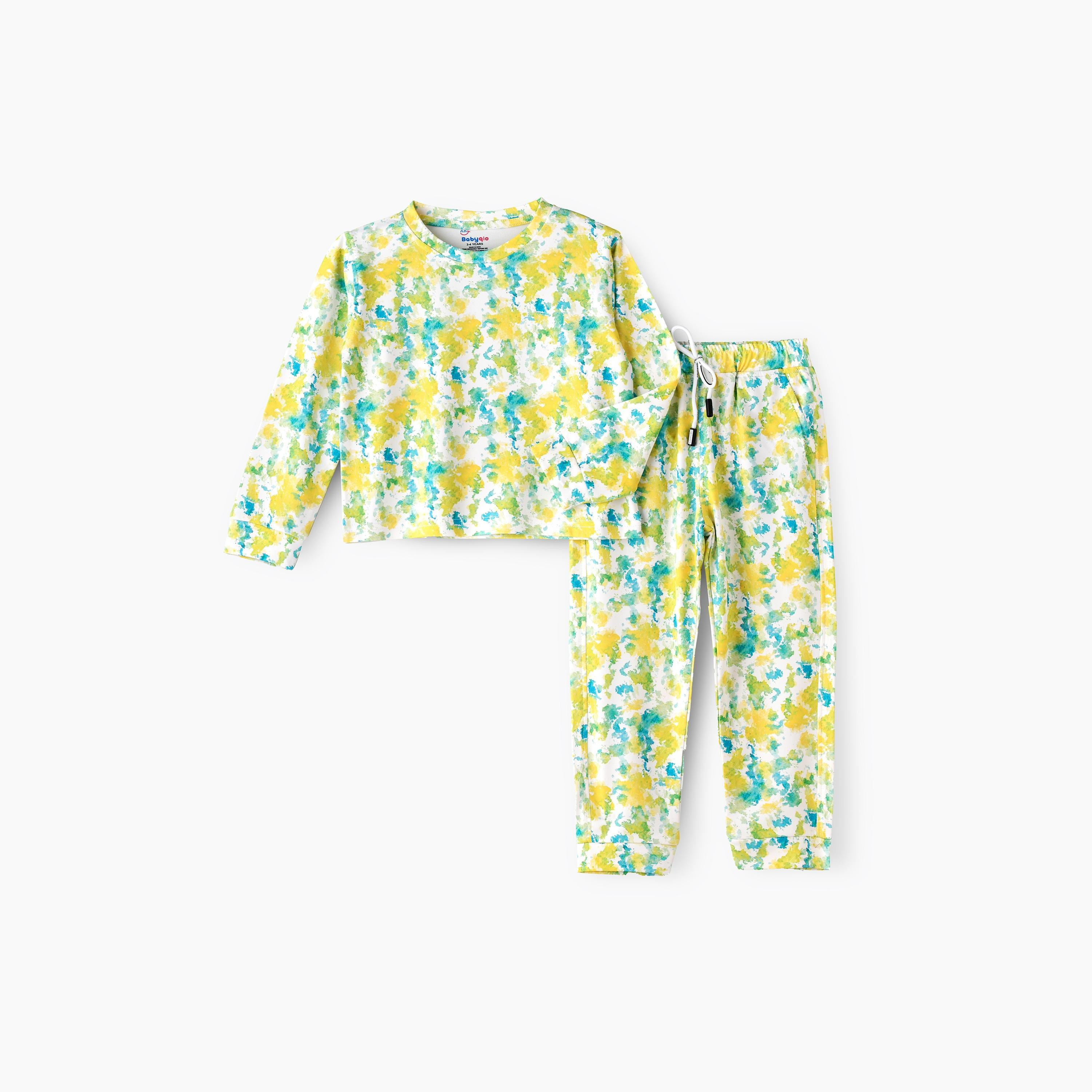 Babyqlo 2-Piece Printed Long Sleeves T-Shirt with Pyjama-girls-clothing-setsandcoords-image-1