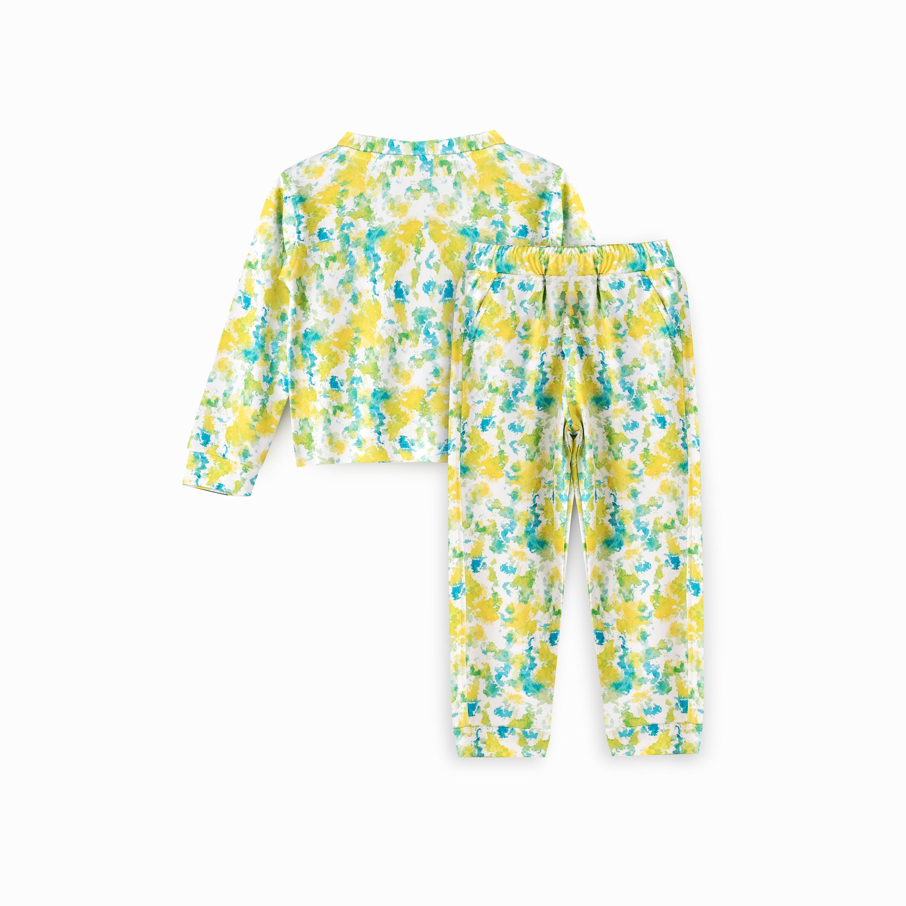 Babyqlo 2-Piece Printed Long Sleeves T-Shirt with Pyjama-girls-clothing-setsandcoords-image-2