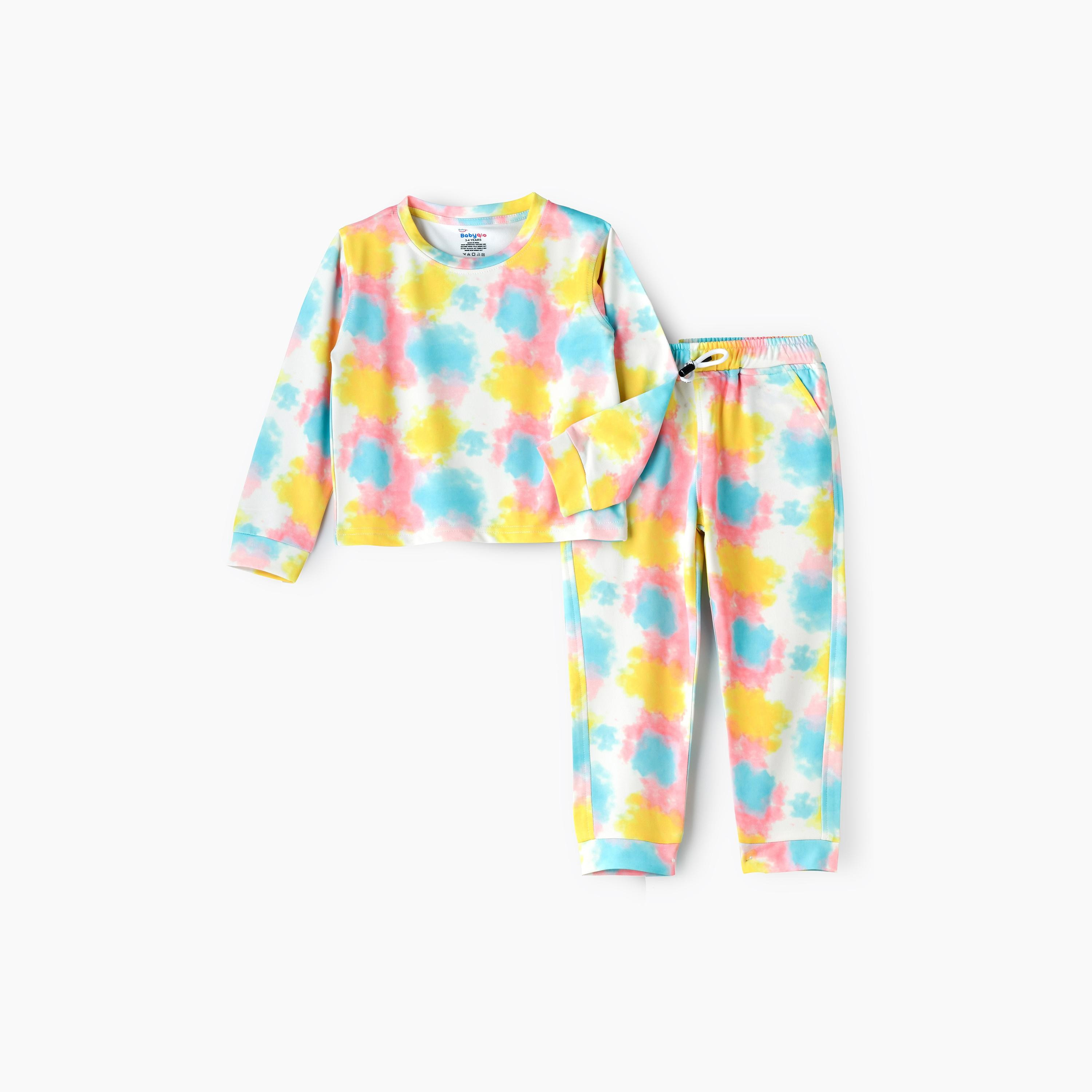 تي شيرت مطبوع بأكمام طويلة قطعتين مع بيجامة من بيبيكلو-girls-clothing-setsandcoords-image-1