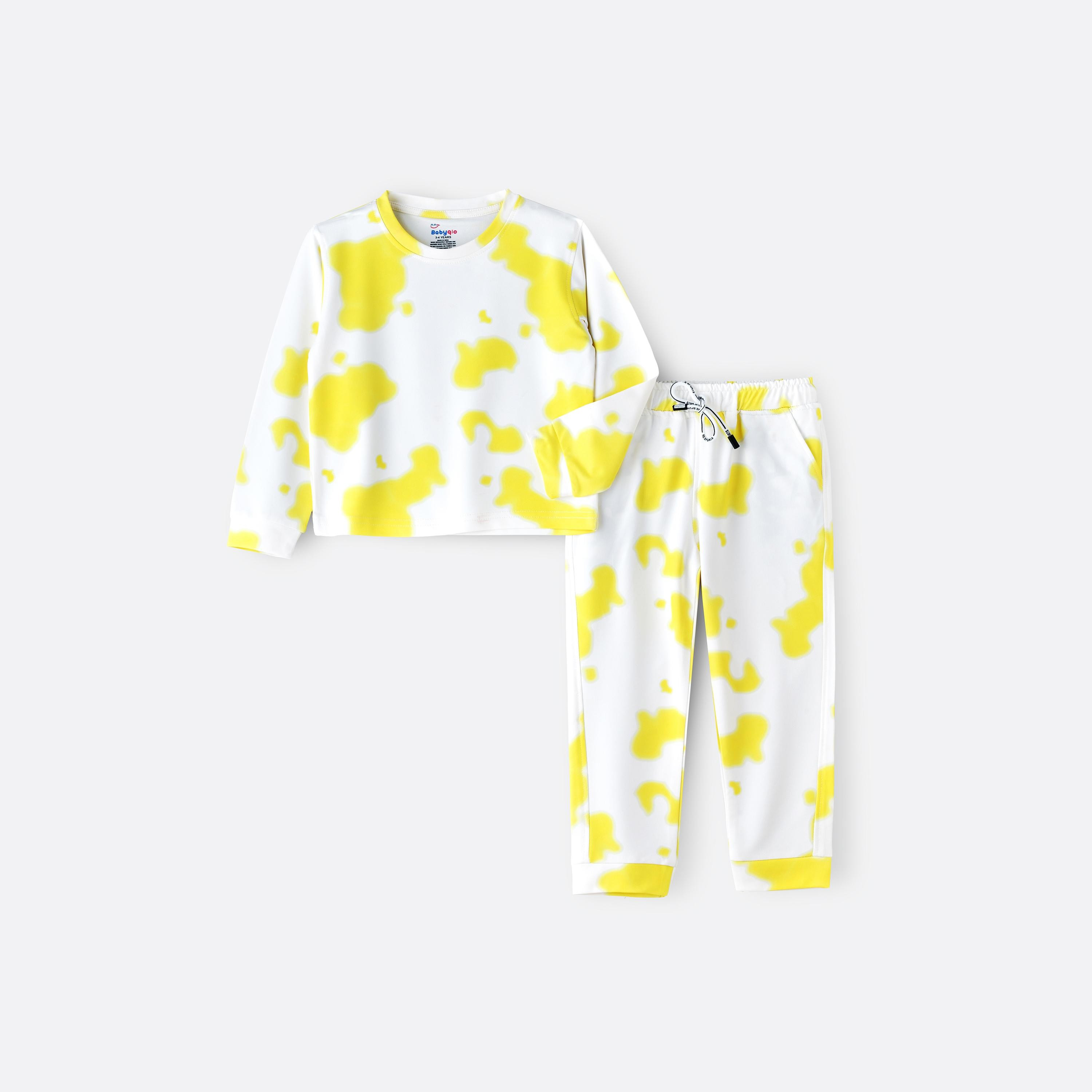 Babyqlo 2-Piece Printed Long Sleeves T-Shirt with Pyjama-girls-clothing-setsandcoords-image-1