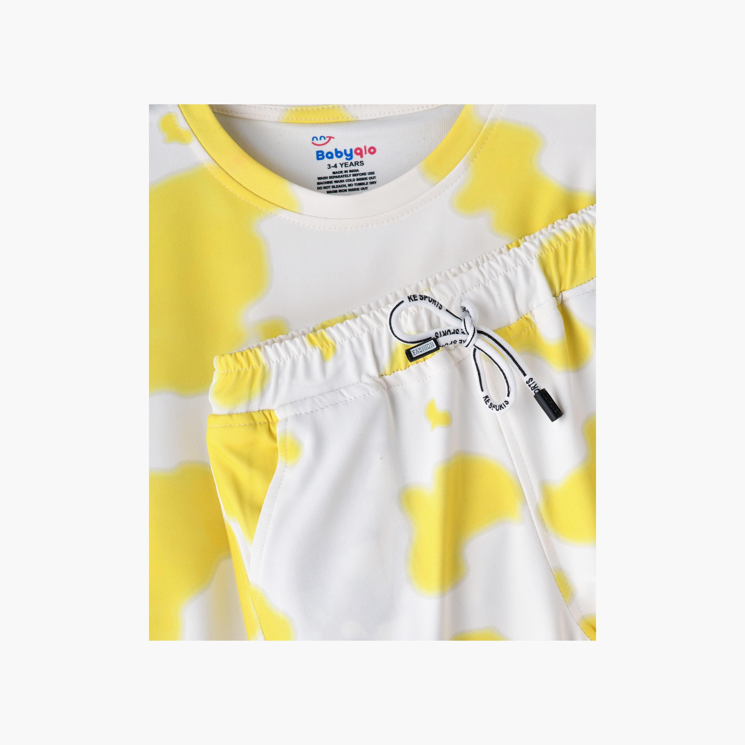 تي شيرت مطبوع بأكمام طويلة قطعتين مع بيجامة من بيبيكلو-girls-clothing-setsandcoords-image-4
