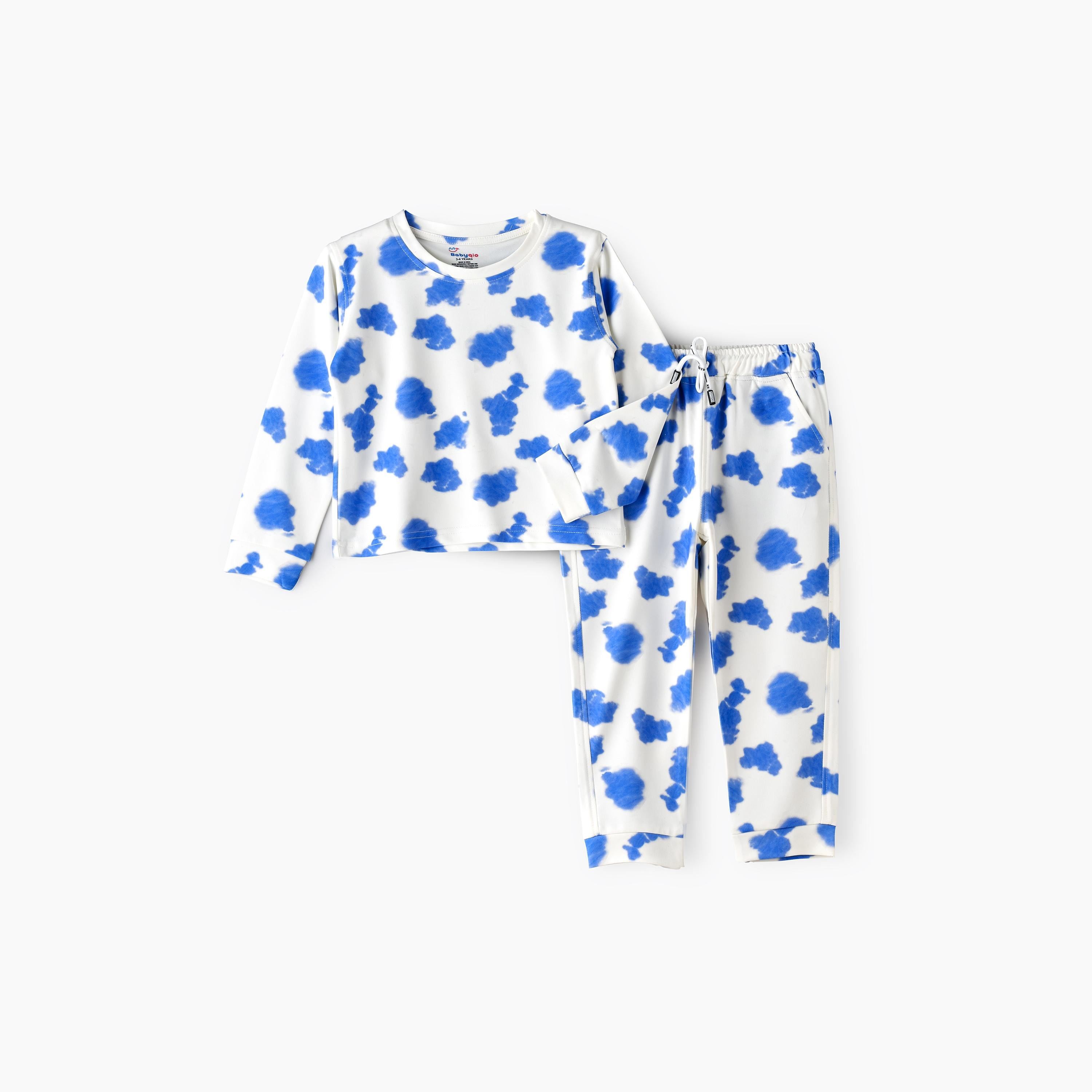 Babyqlo 2-Piece Printed Long Sleeves T-Shirt with Pyjama-girls-clothing-setsandcoords-image-1