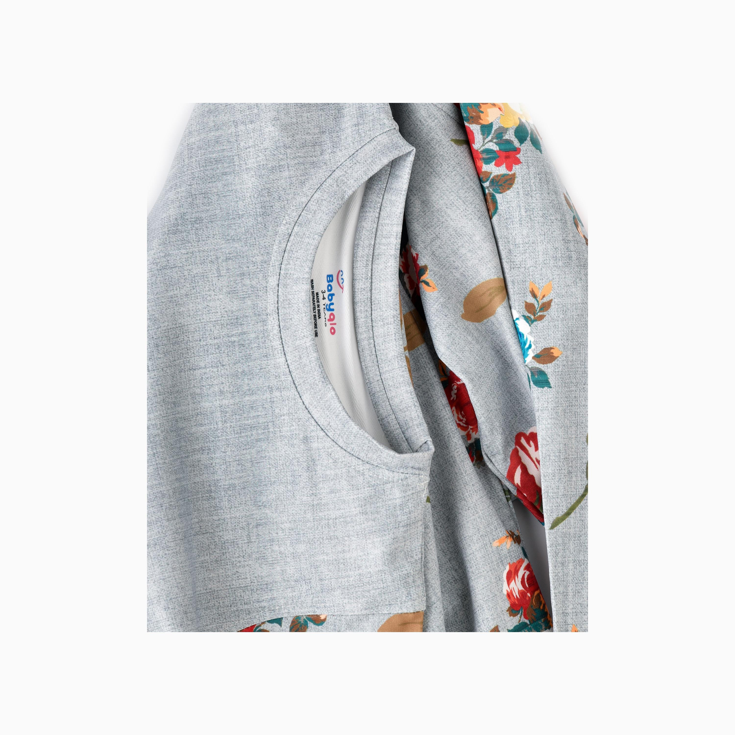Babyqlo 2-Piece Floral Printed Long Sleeves T-Shirt with Pyjama-girls-clothing-setsandcoords-image-3