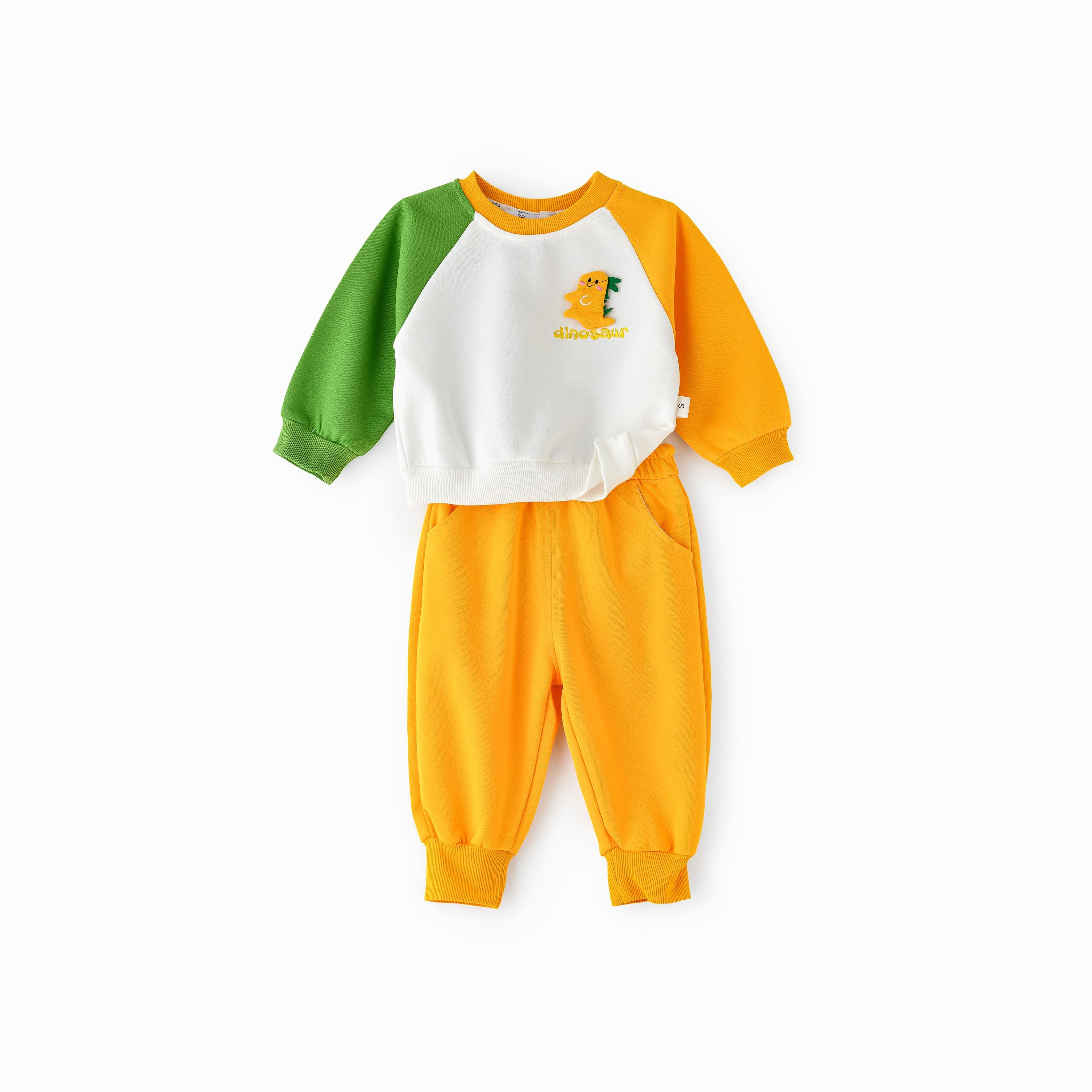 سويت شيرت بأكمام طويلة وملون قطعتين مع بنطال ركض من بيبيكلو-boys-clothing-setsandcoords-image-1