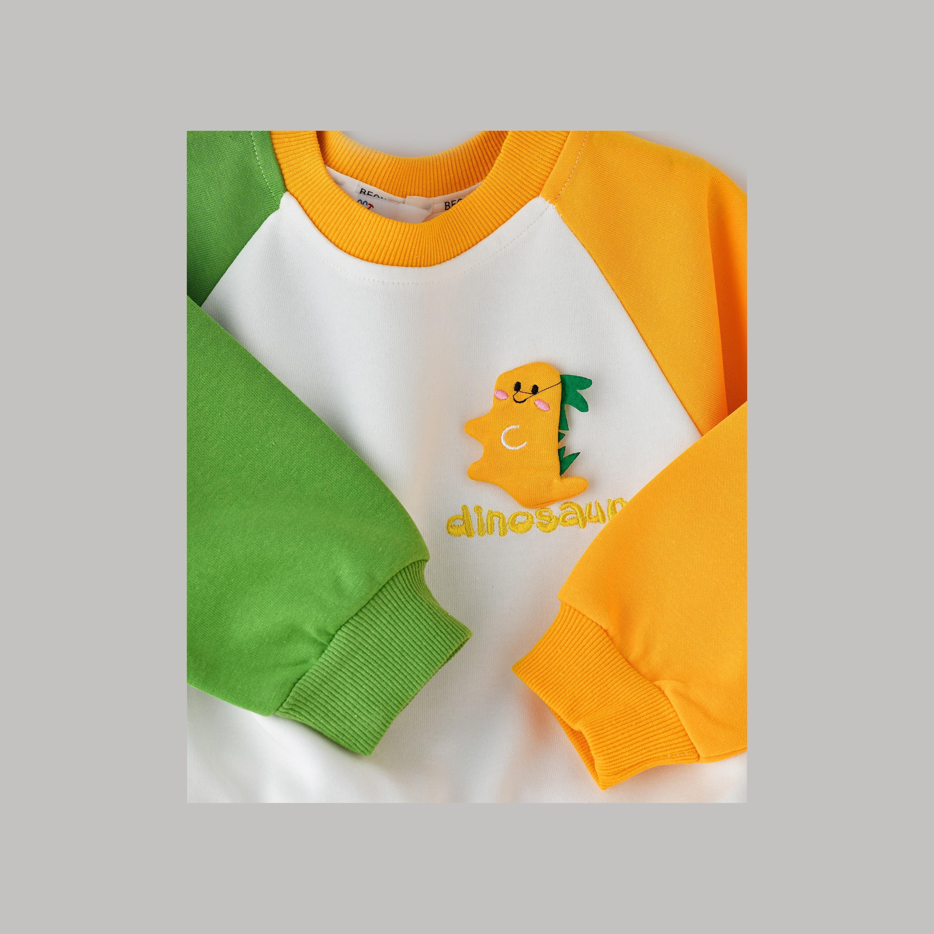 Babyqlo 2-Piece Colour Blocked Long Sleeves Sweatshirt with Joggers-boys-clothing-setsandcoords-image-2