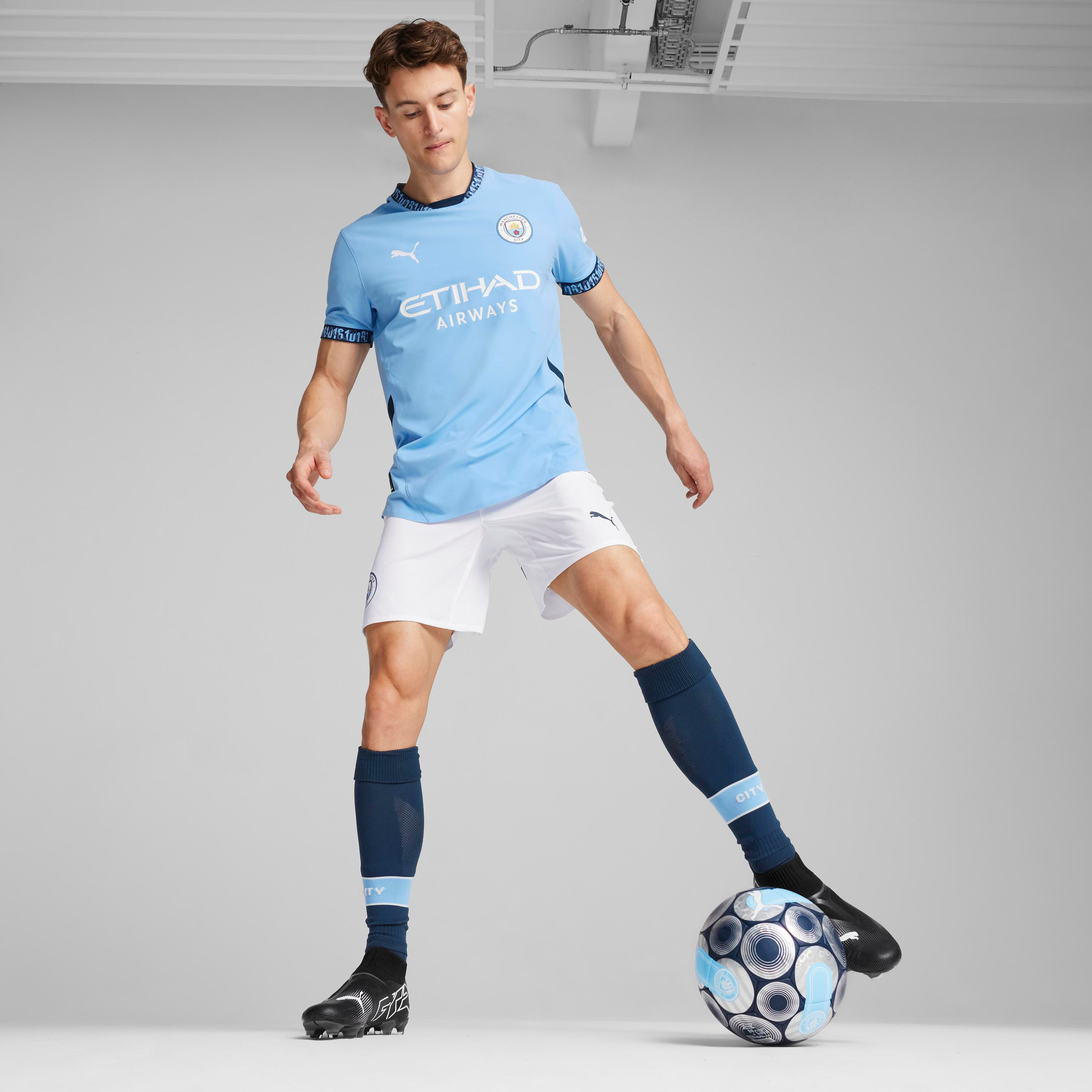 Puma Men's Manchester City FC Home Authentic Jersey Team T-Shirt 77505001 | OE-men-clothing-sportswearandactivewear-tshirtsandpolos-image-2