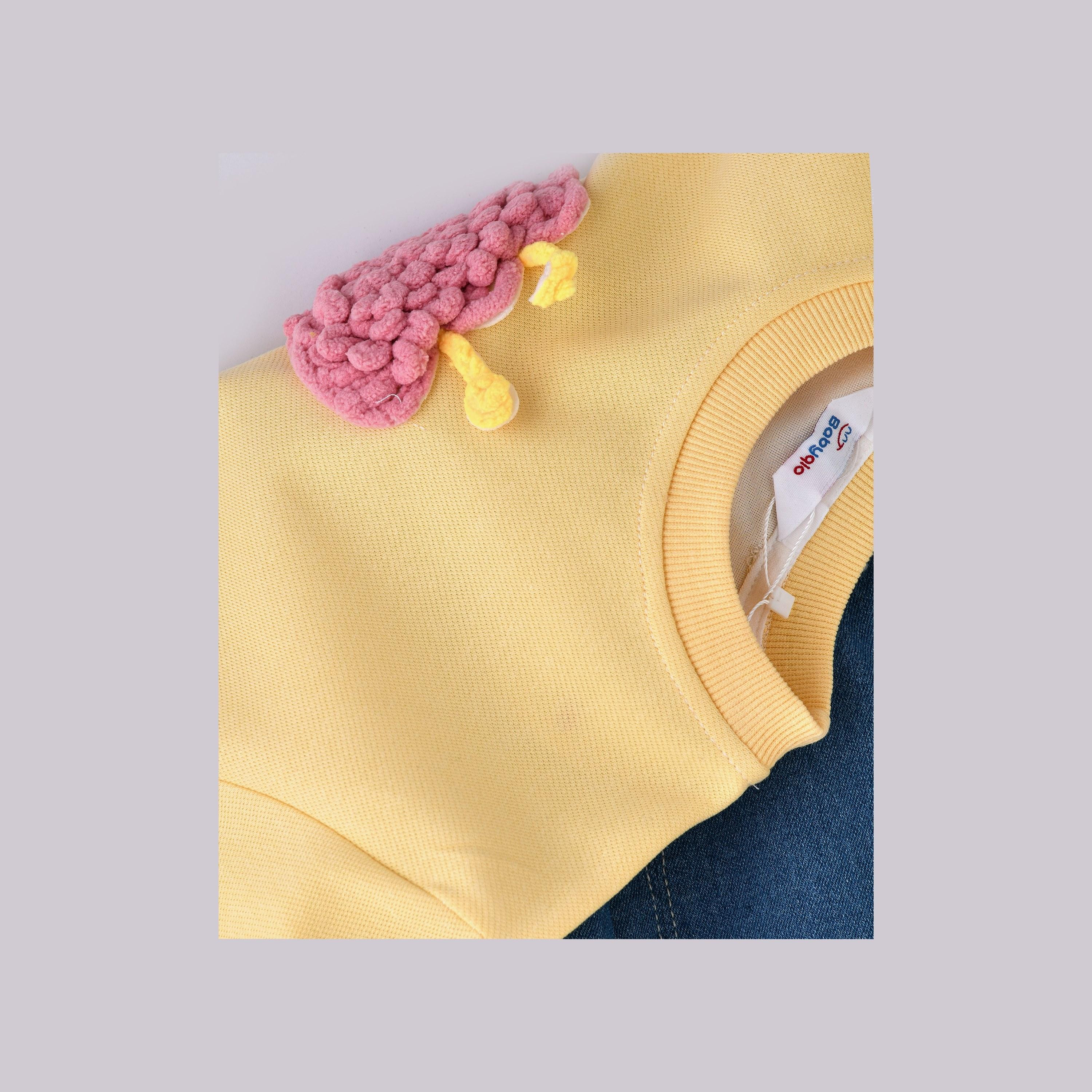Babyqlo 2-Piece Embroidered Long Sleeves Sweatshirt with Jeans-cpkids-clothing-girls-winterwear-sets-image-4