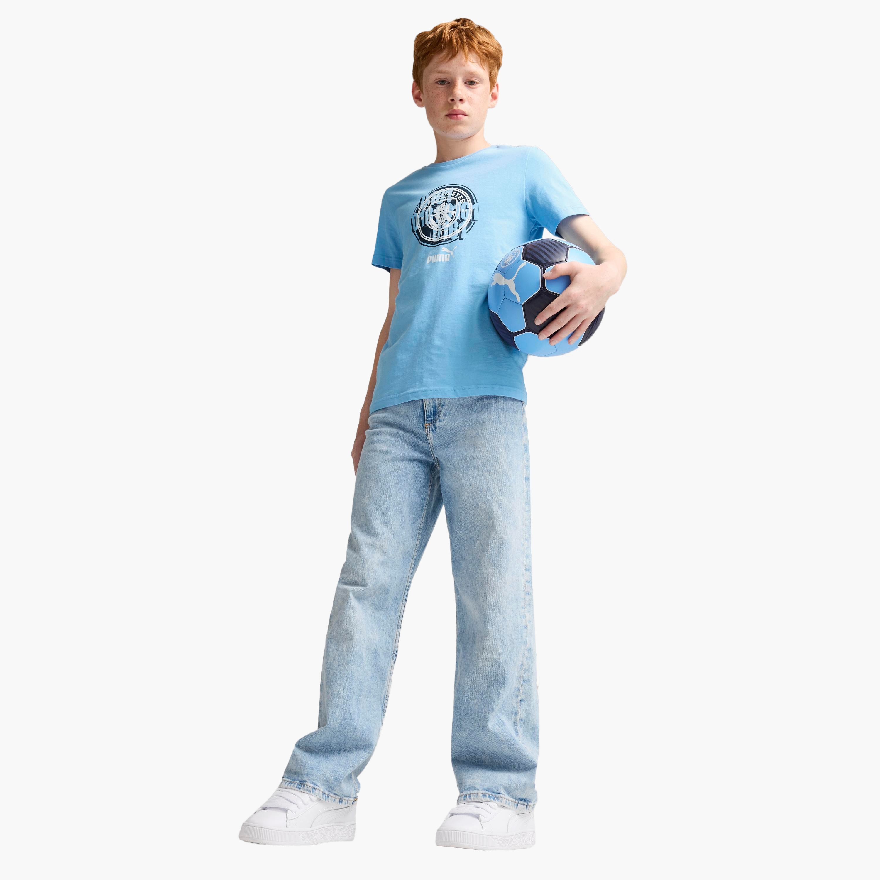 تي شيرت بوما للأطفال دو مانشستر سيتي إف سي فتبلكلتشر 77777939 | OE-sports-boys-clothing-tops-image-2