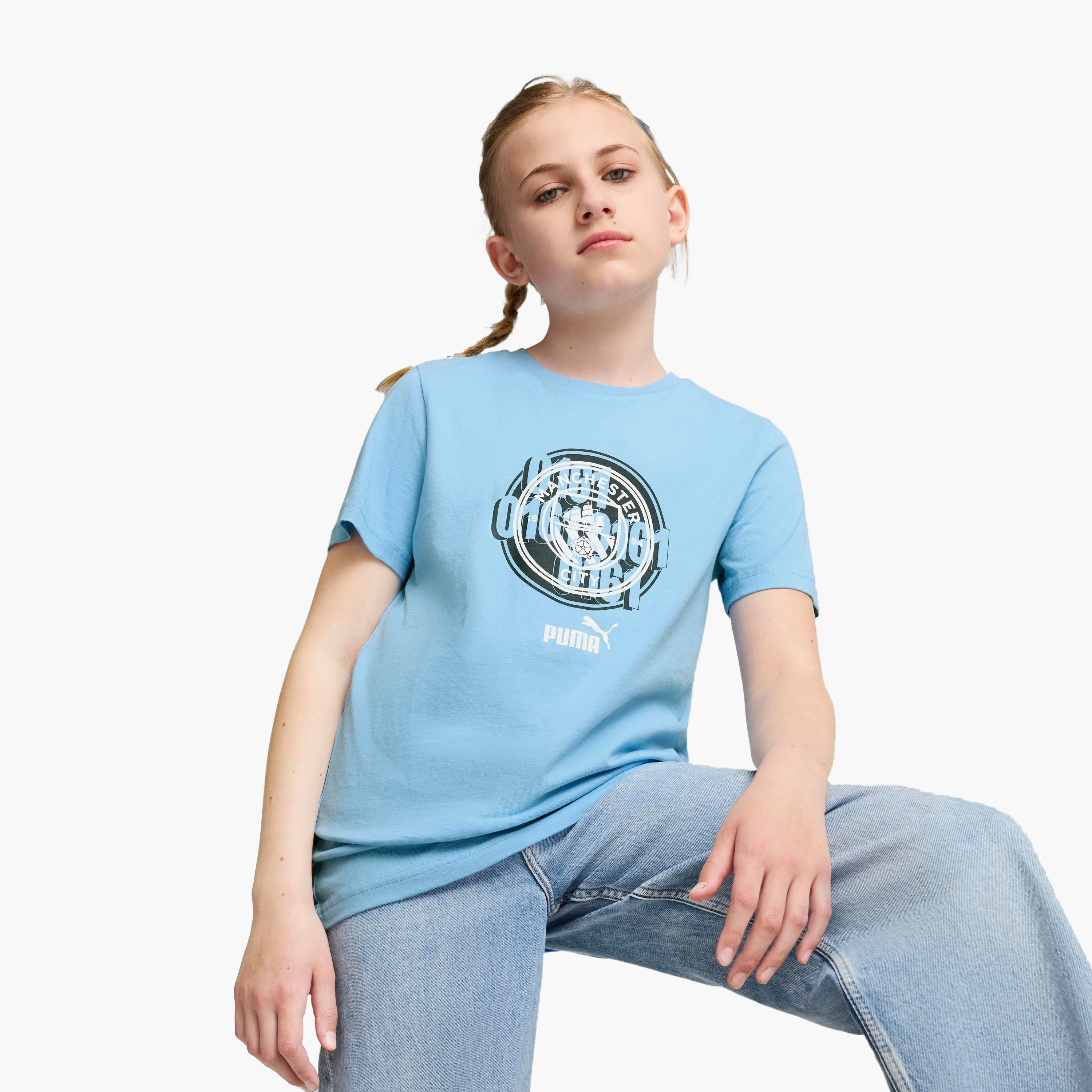 تي شيرت بوما للأطفال دو مانشستر سيتي إف سي فتبلكلتشر 77777939 | OE-sports-boys-clothing-tops-image-3
