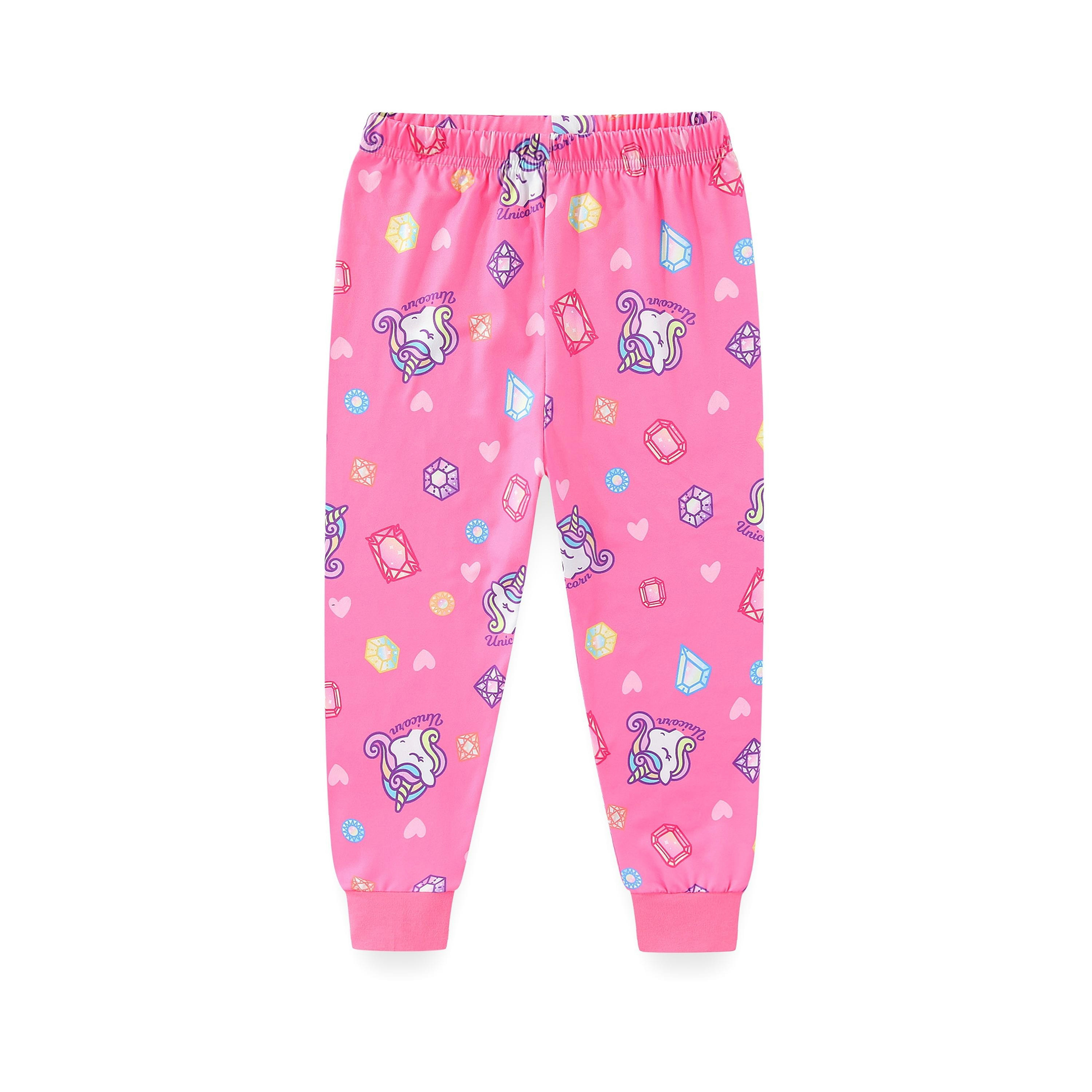 Babyqlo 2-Piece Starry Night Unicorn Printed Glow-in-the-Dark T-Shirt with Pyjama-girls-clothing-nightwear-image-10
