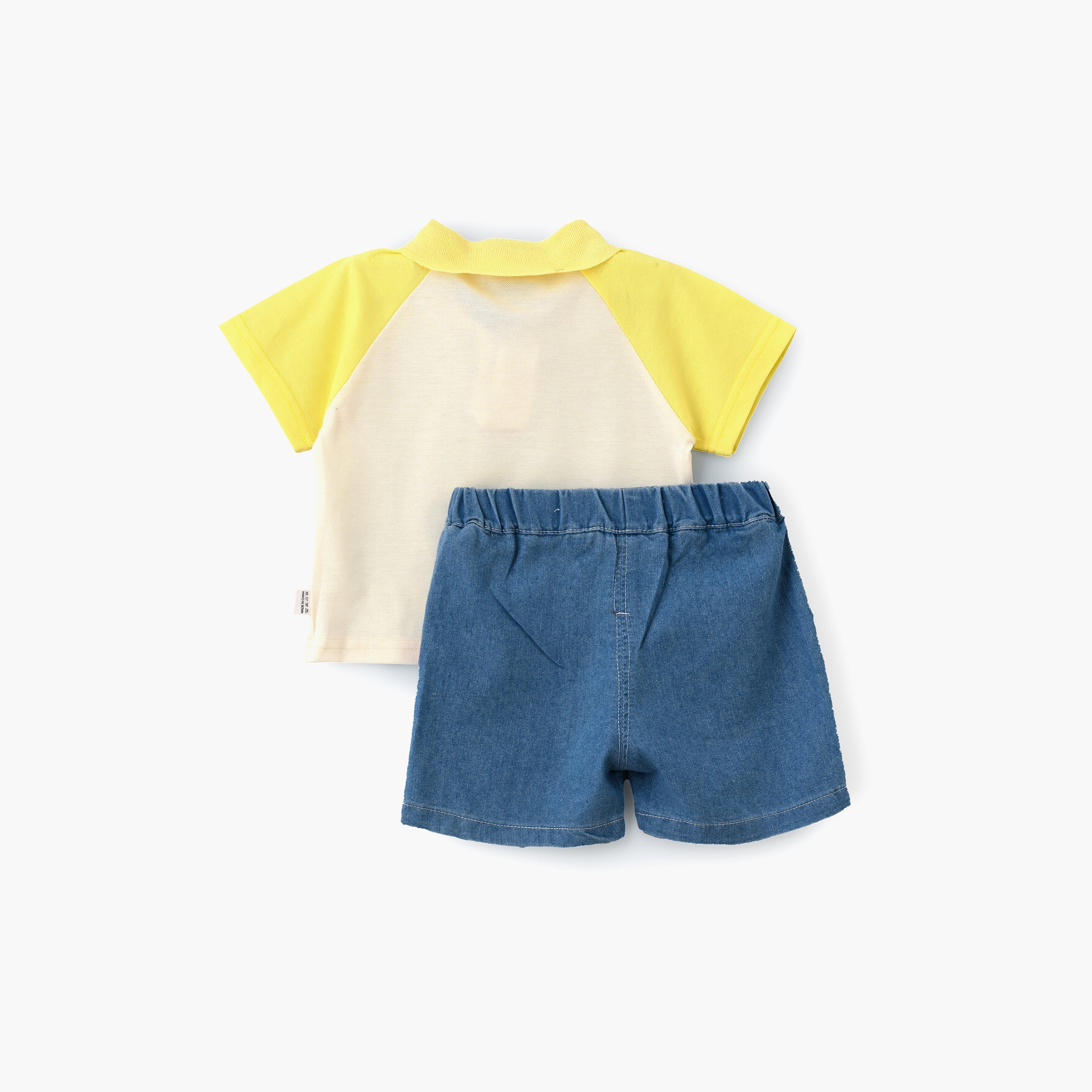 Babyqlo Dino Printed Short Sleeves T-Shirt with Shorts-boys-clothing-setsandcoords-image-2